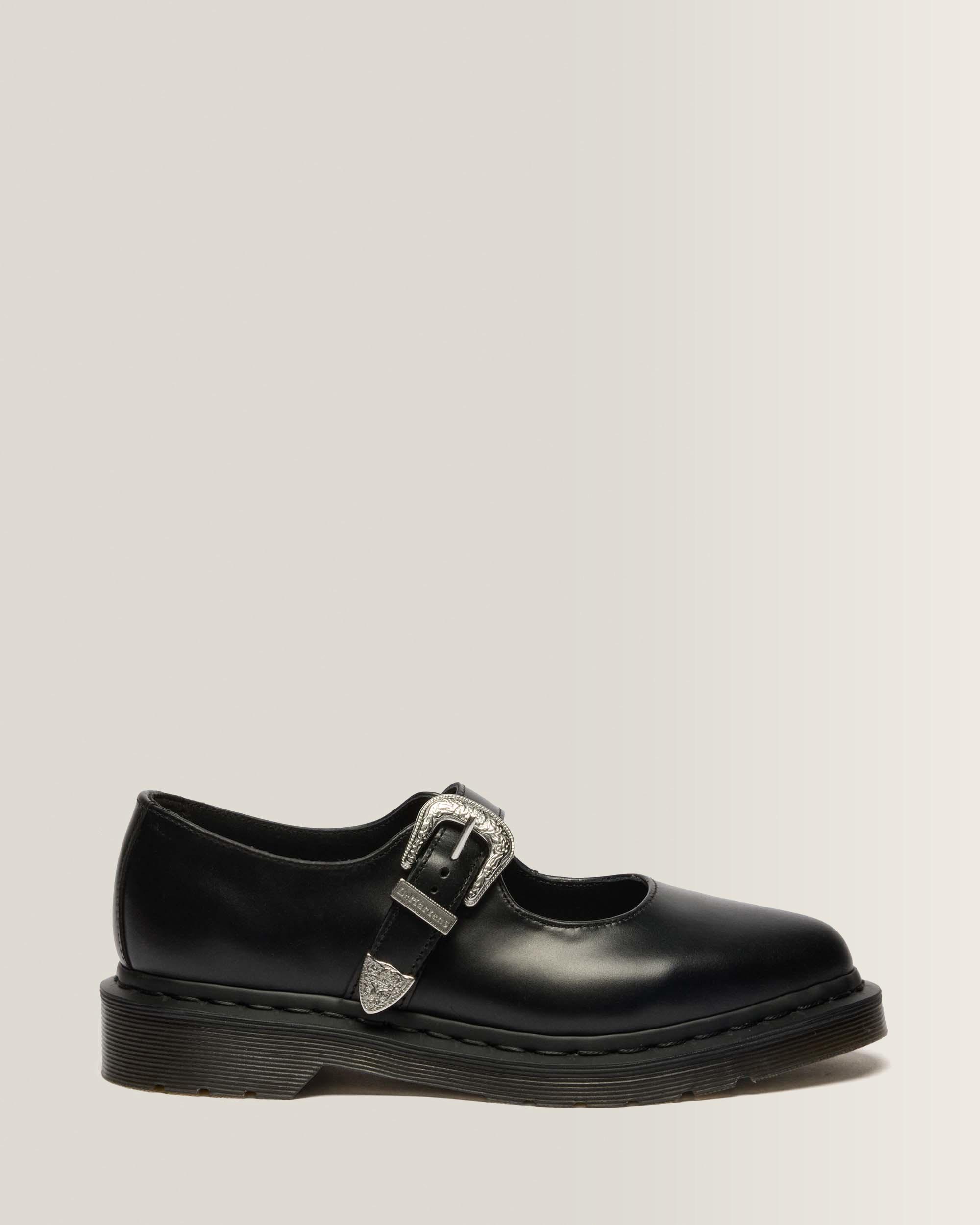 Elphie Mary Jane Atlas Leather Shoes in Black Atlas | Dr. Martens™