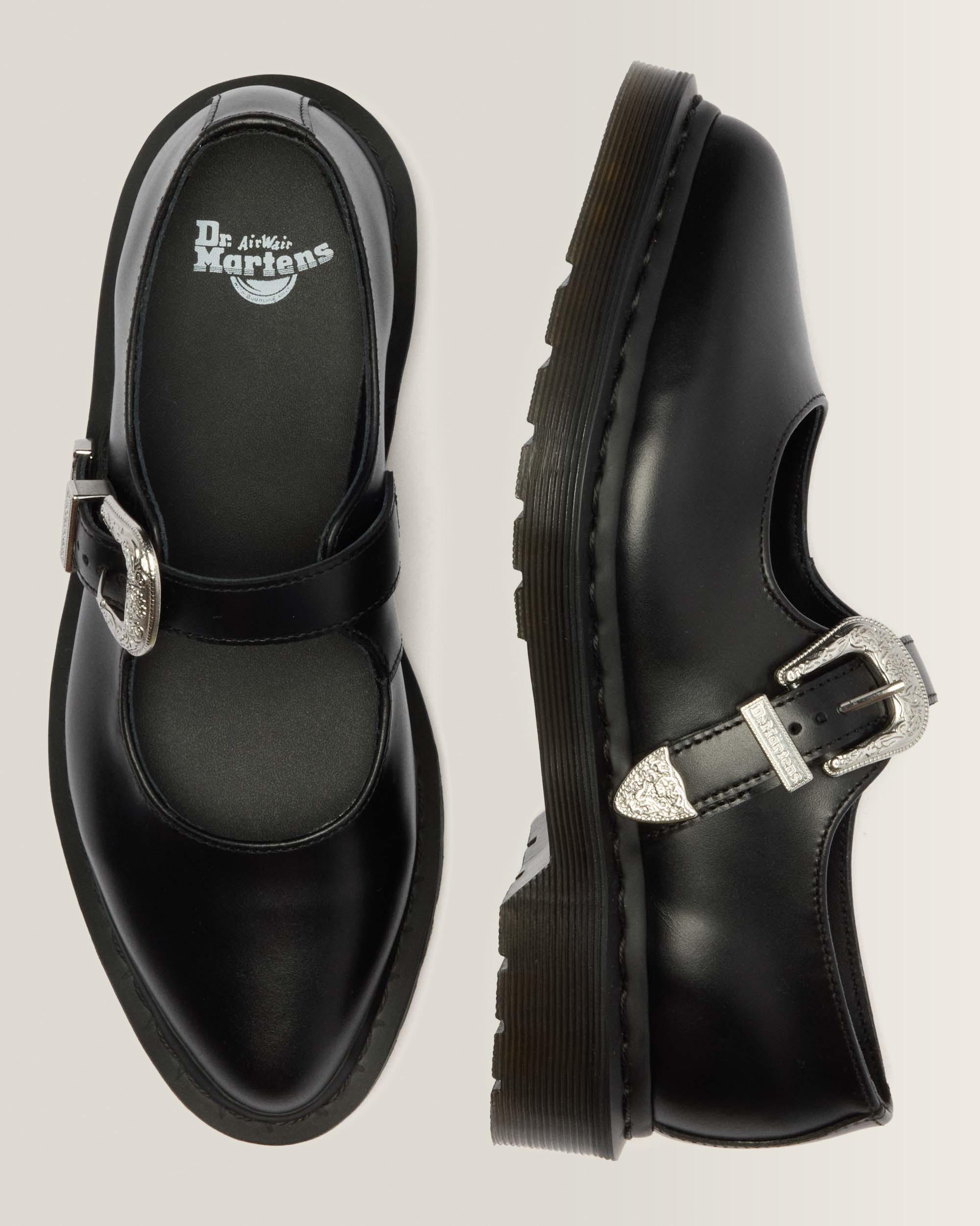 Elphie Mary Jane Atlas Leather Shoes in Black Atlas | Dr. Martens™