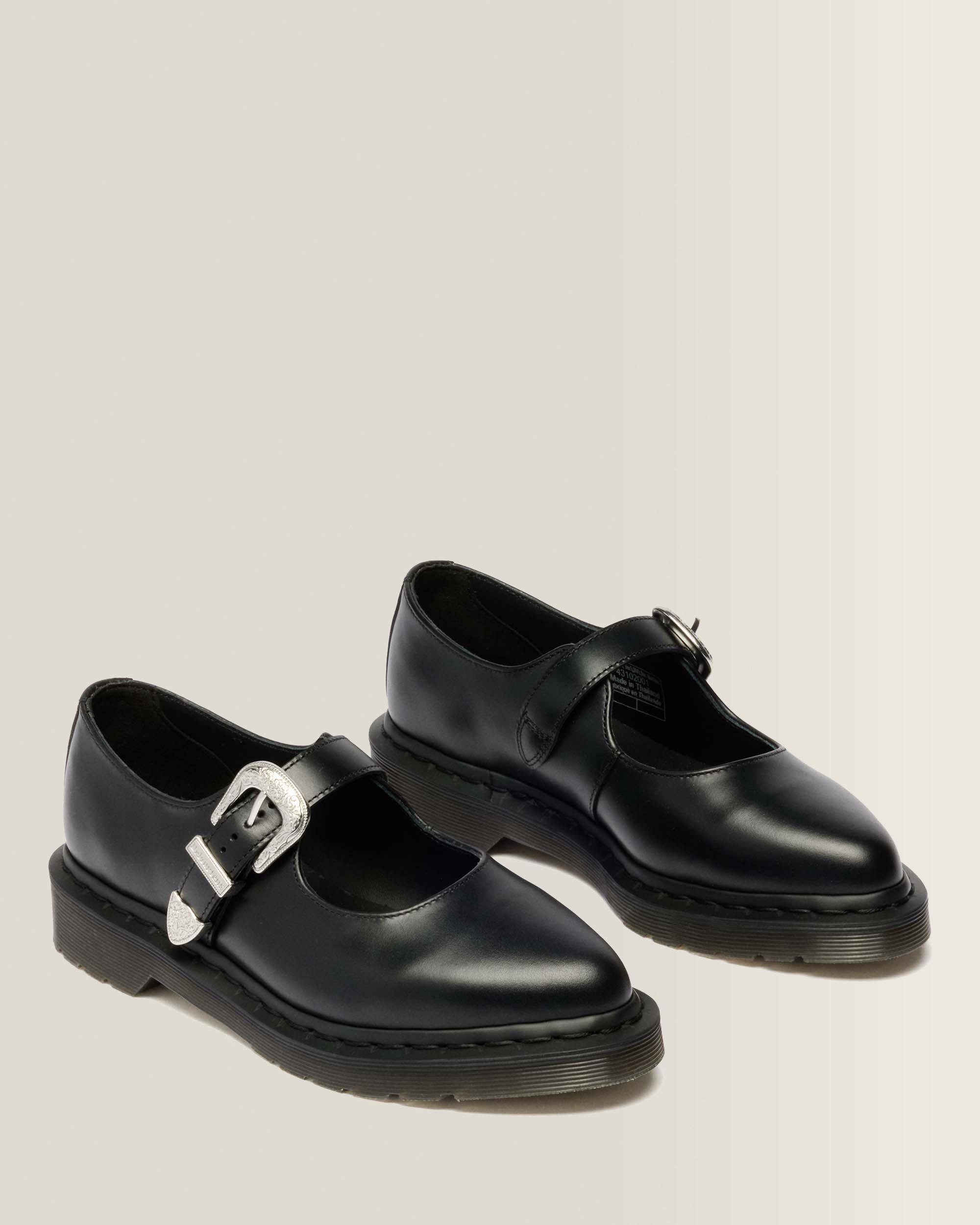 Elphie Mary Jane Atlas Leather Shoes in Black Atlas | Dr. Martens™