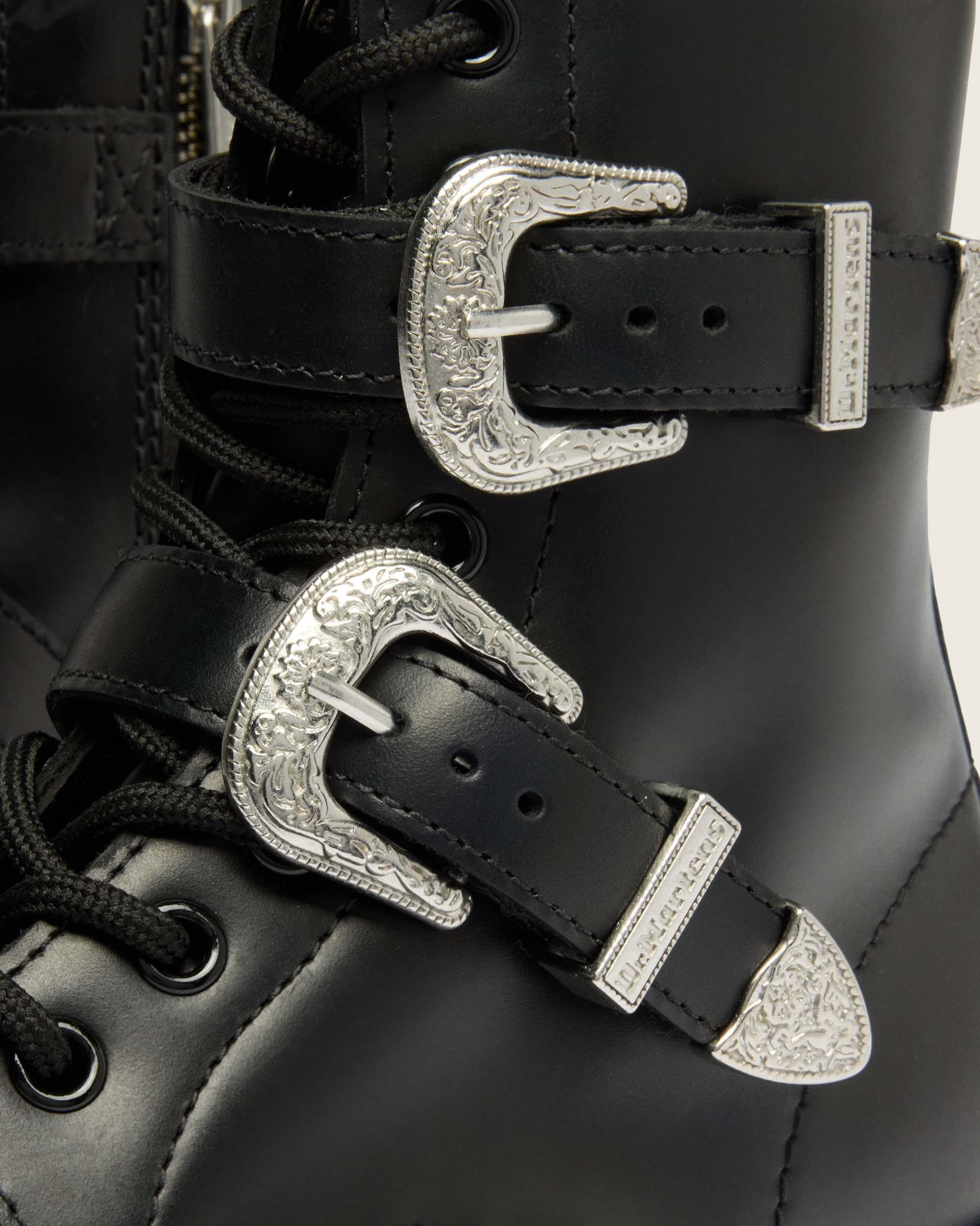 1460 Bex Western Buckle Leder Stiefel