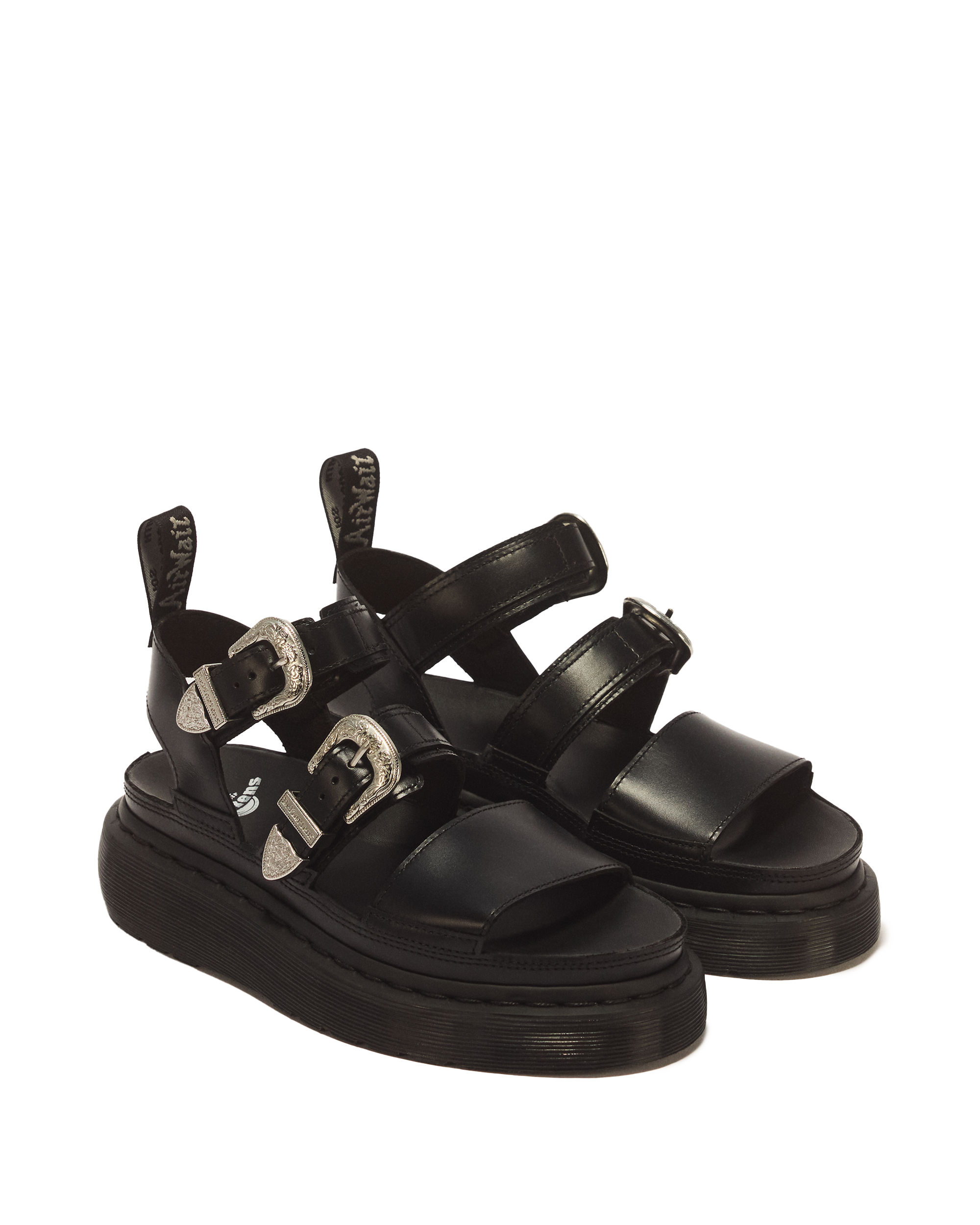 Gryphon Quad Leather Gladiator Platform Sandals