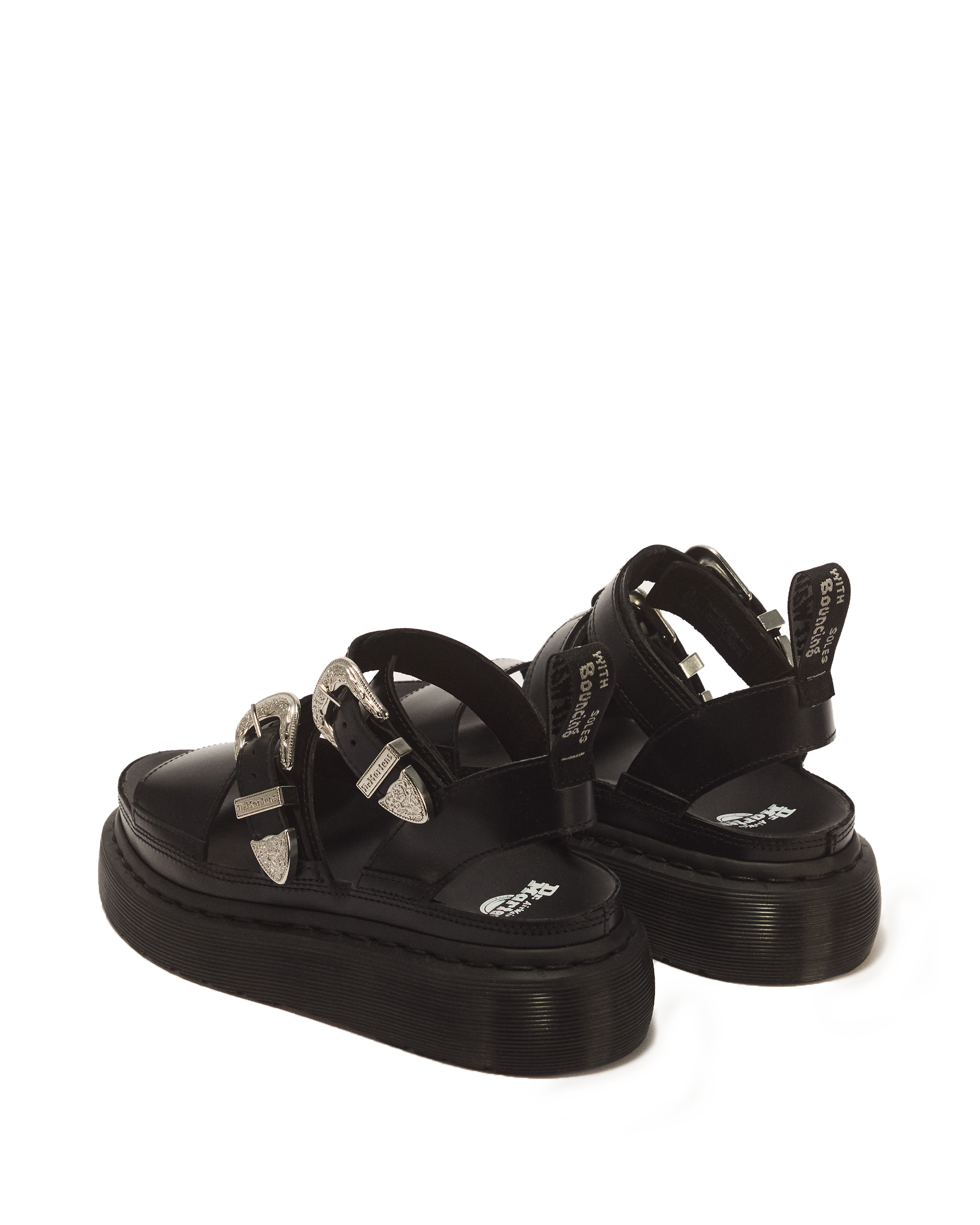 Gryphon Quad Leather Gladiator Platform Sandals