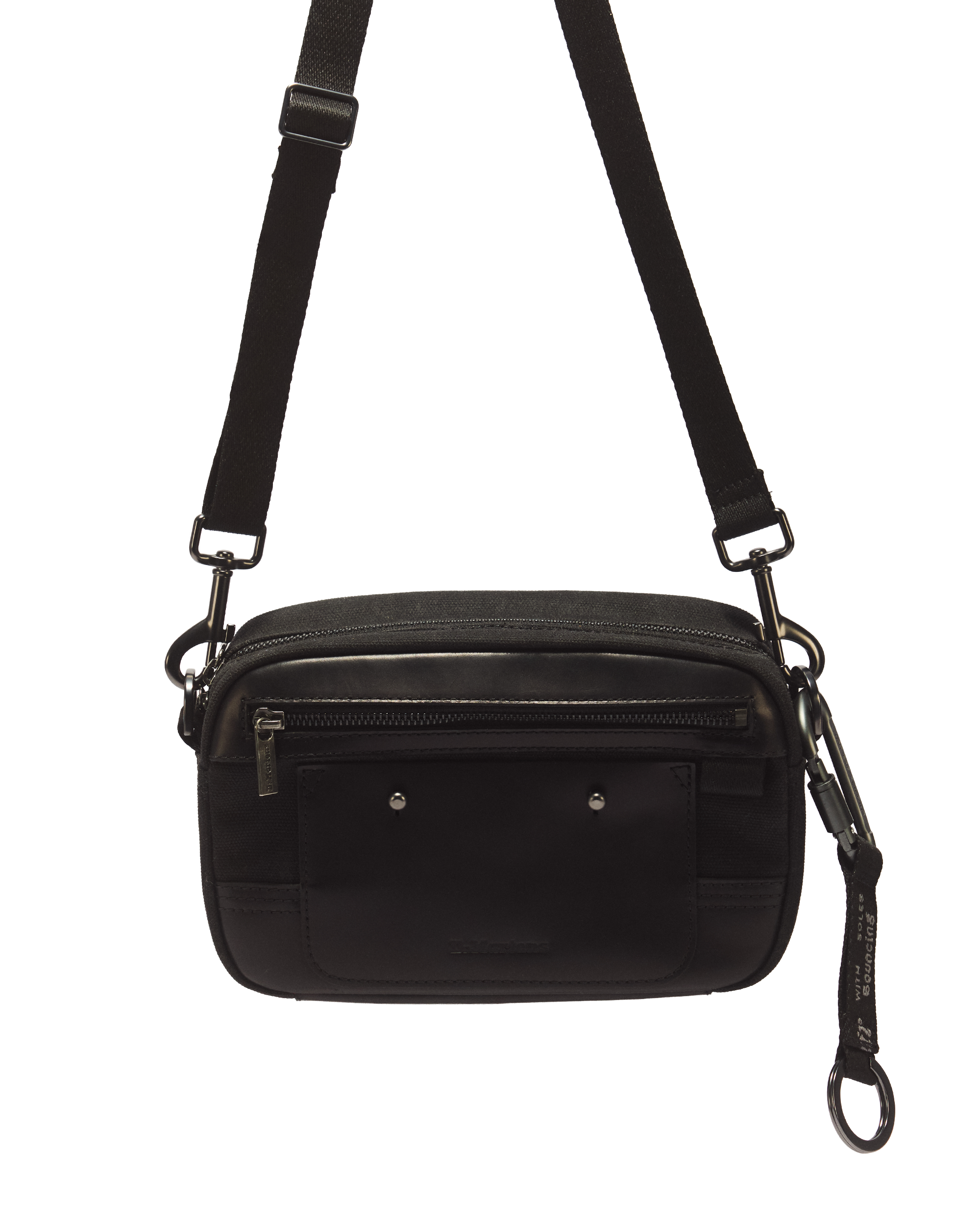 Utility Waxed Canvas Crossbody Bag in BLACK | Dr. Martens™