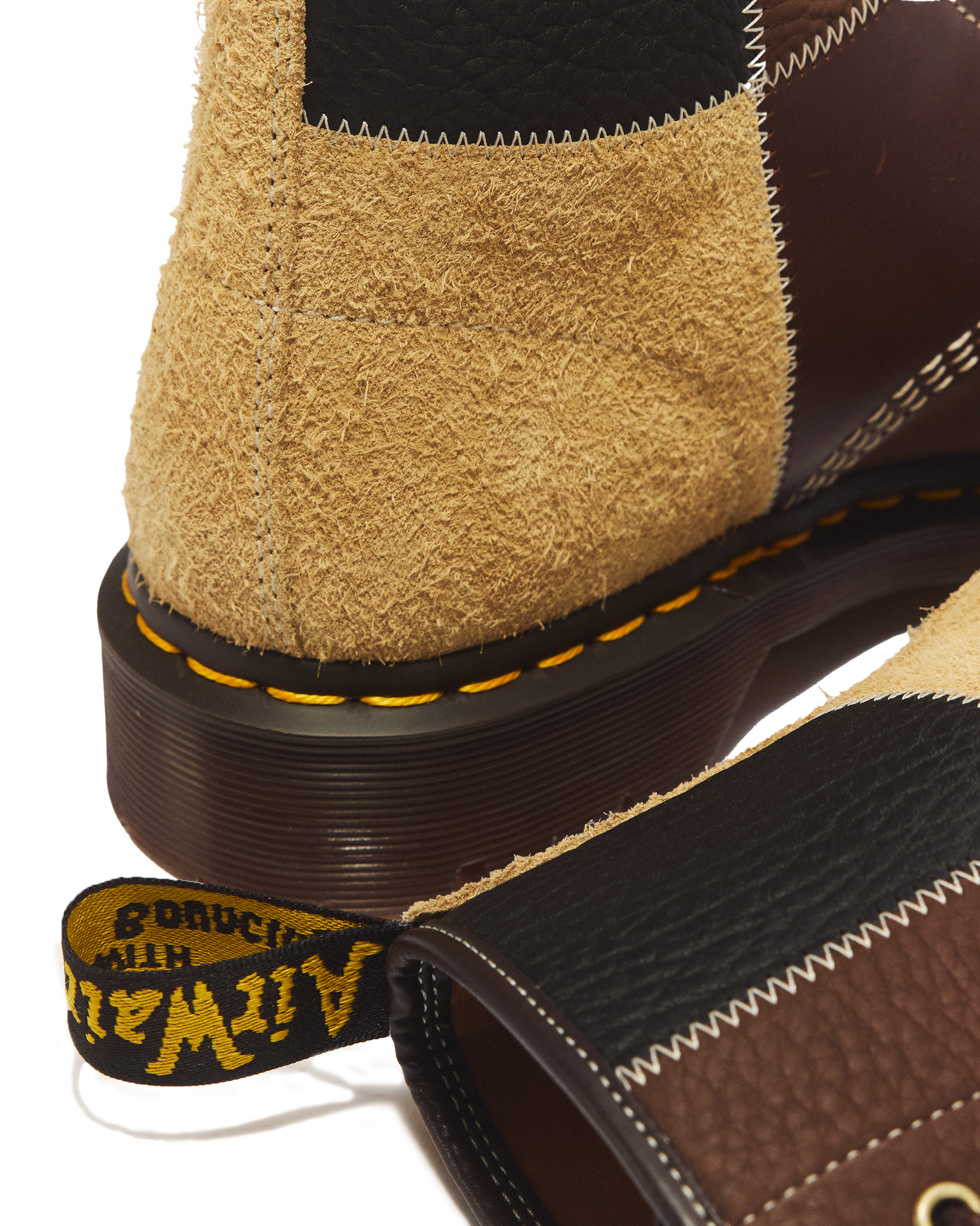 1460 Patchwork 8 Eye Leather & Nubuck Lace Up Boots