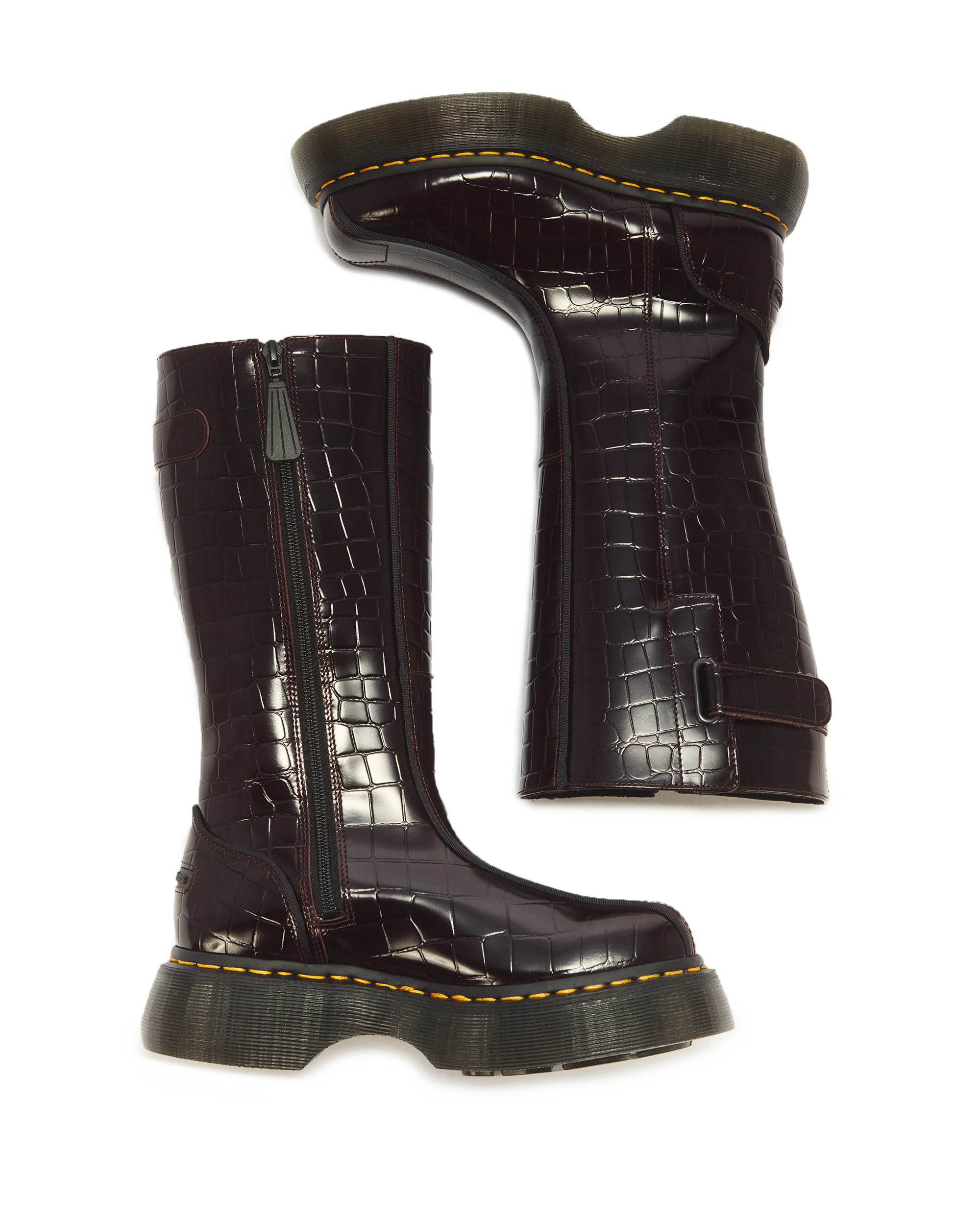 Buzz Hi Croc Emboss Leder Stiefel
