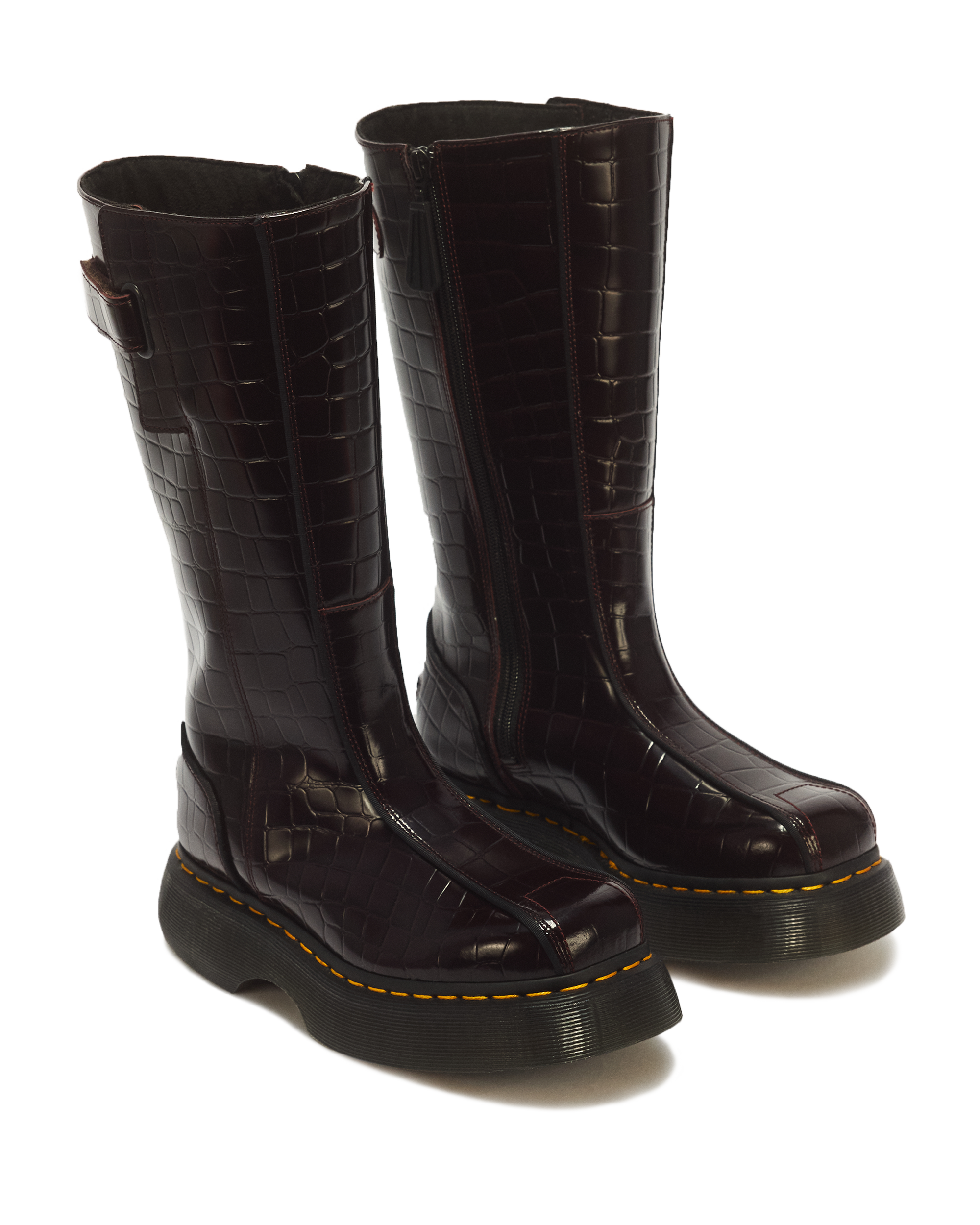 Buzz Hi Croc Emboss Leder Stiefel