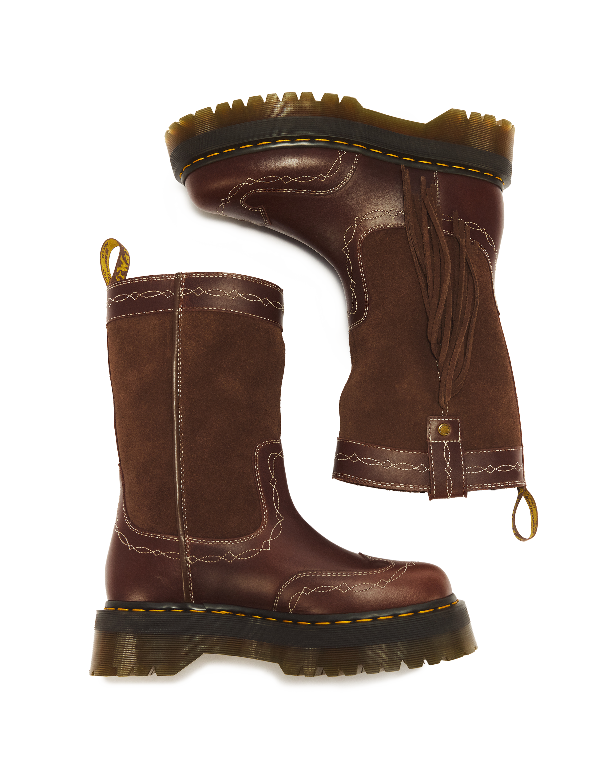 Desert Rodeo Quad Mid Leather & Suede Boots