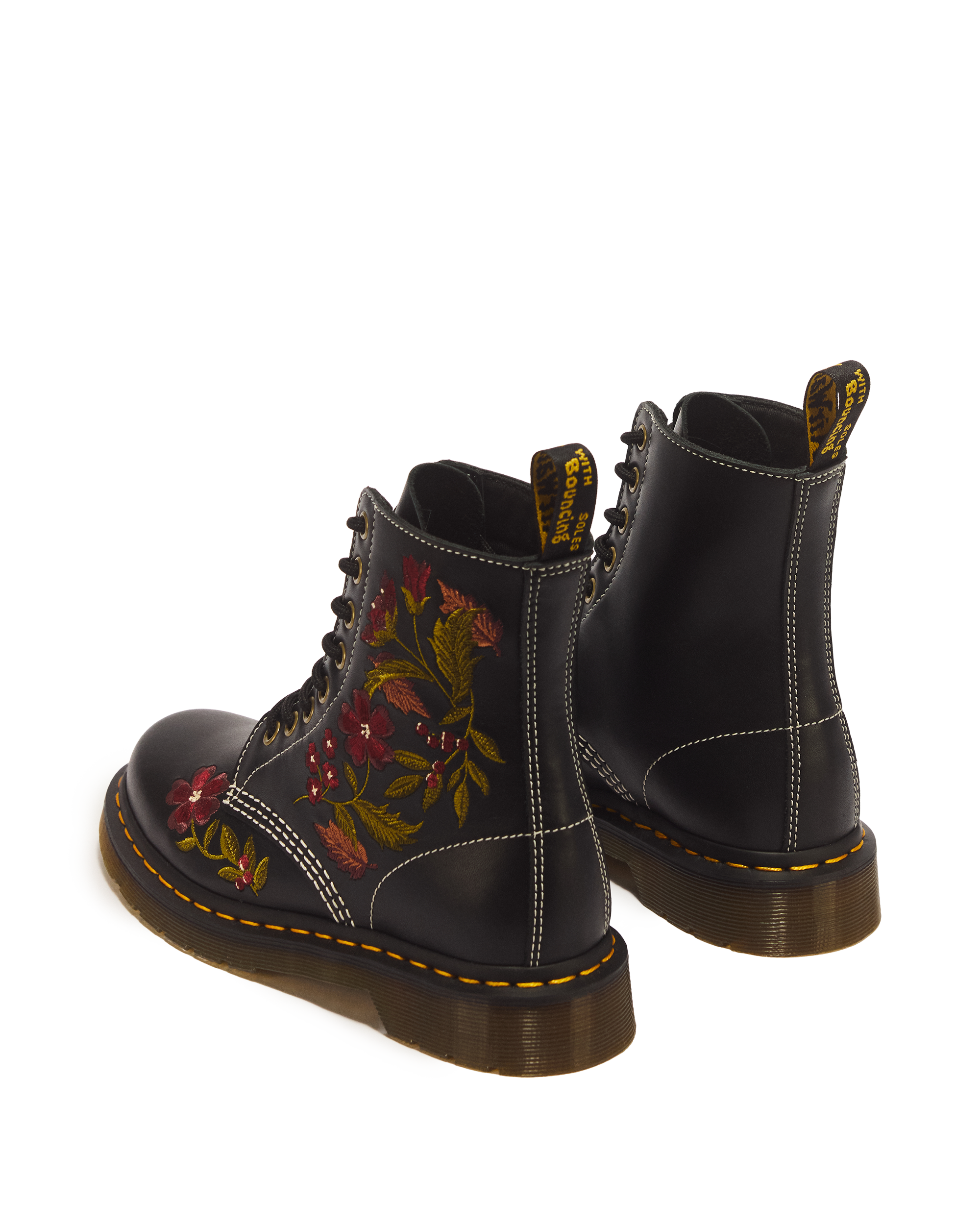1460 Pascal Floral 8 Eye Wanama Leather Lace Up Boots