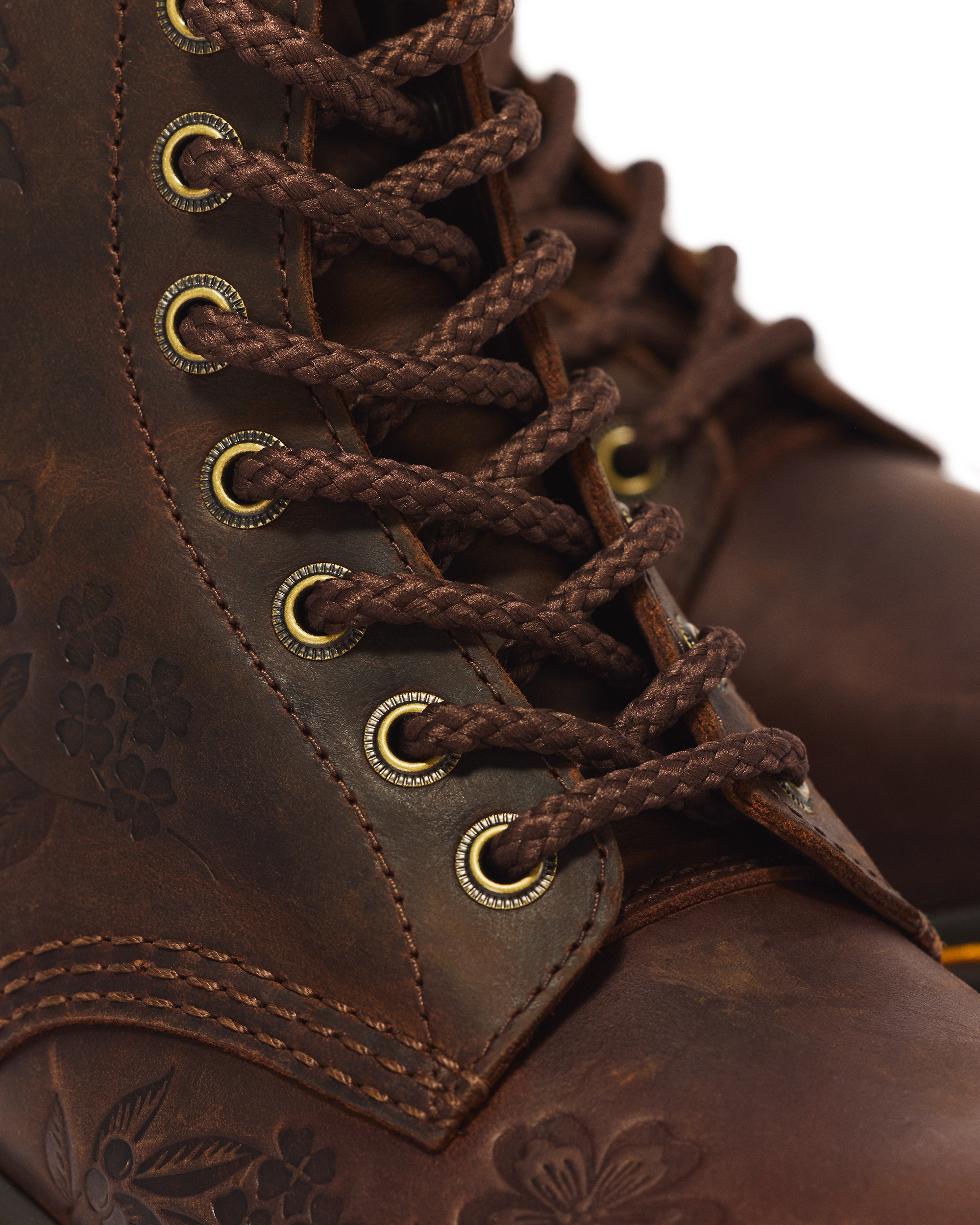 1460 Pascal Deboss Floral 8 Eye Crazy Horse Leather Boots
