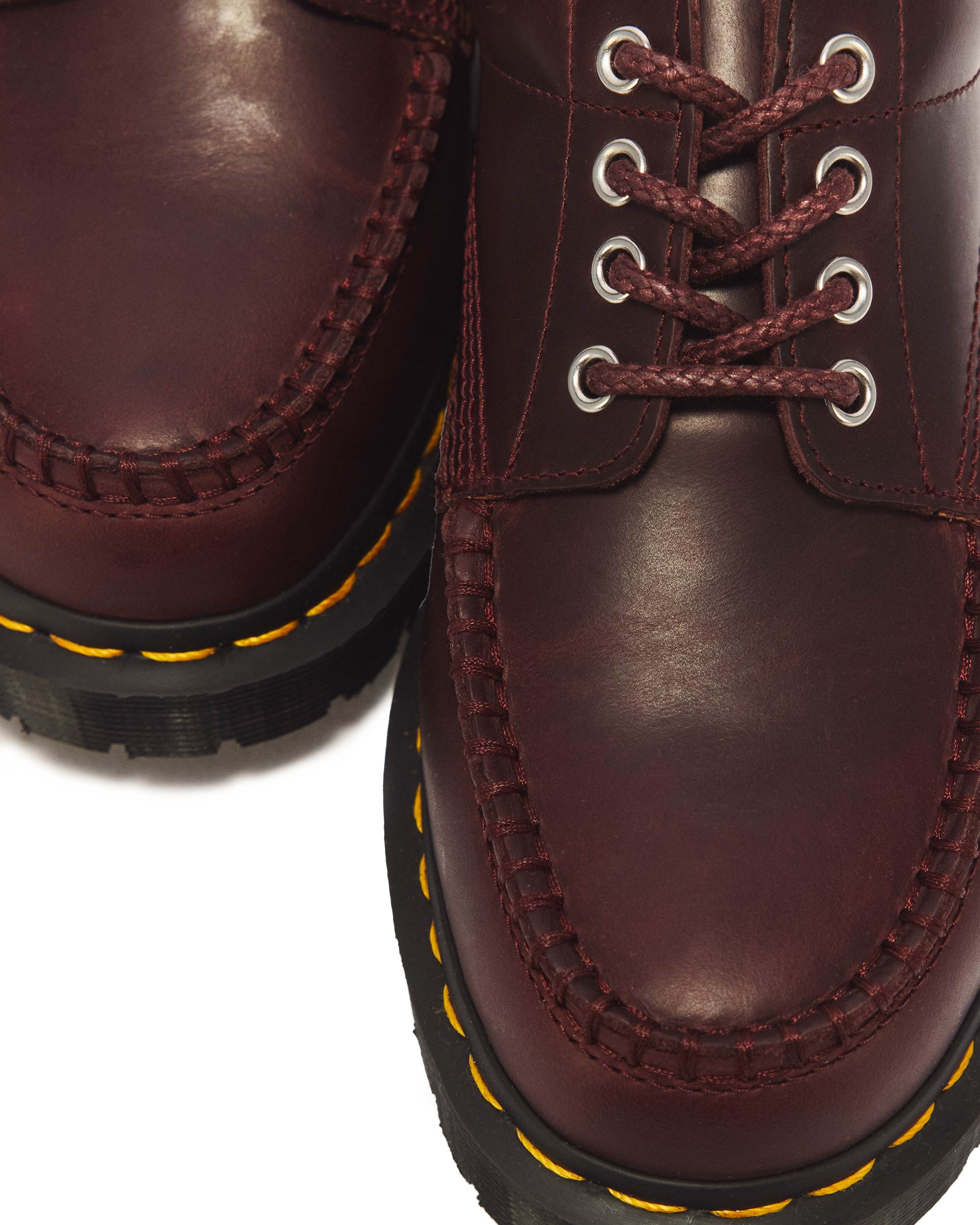 Lowell 4 Eye Mayhem Leather Moc Toe Shoes