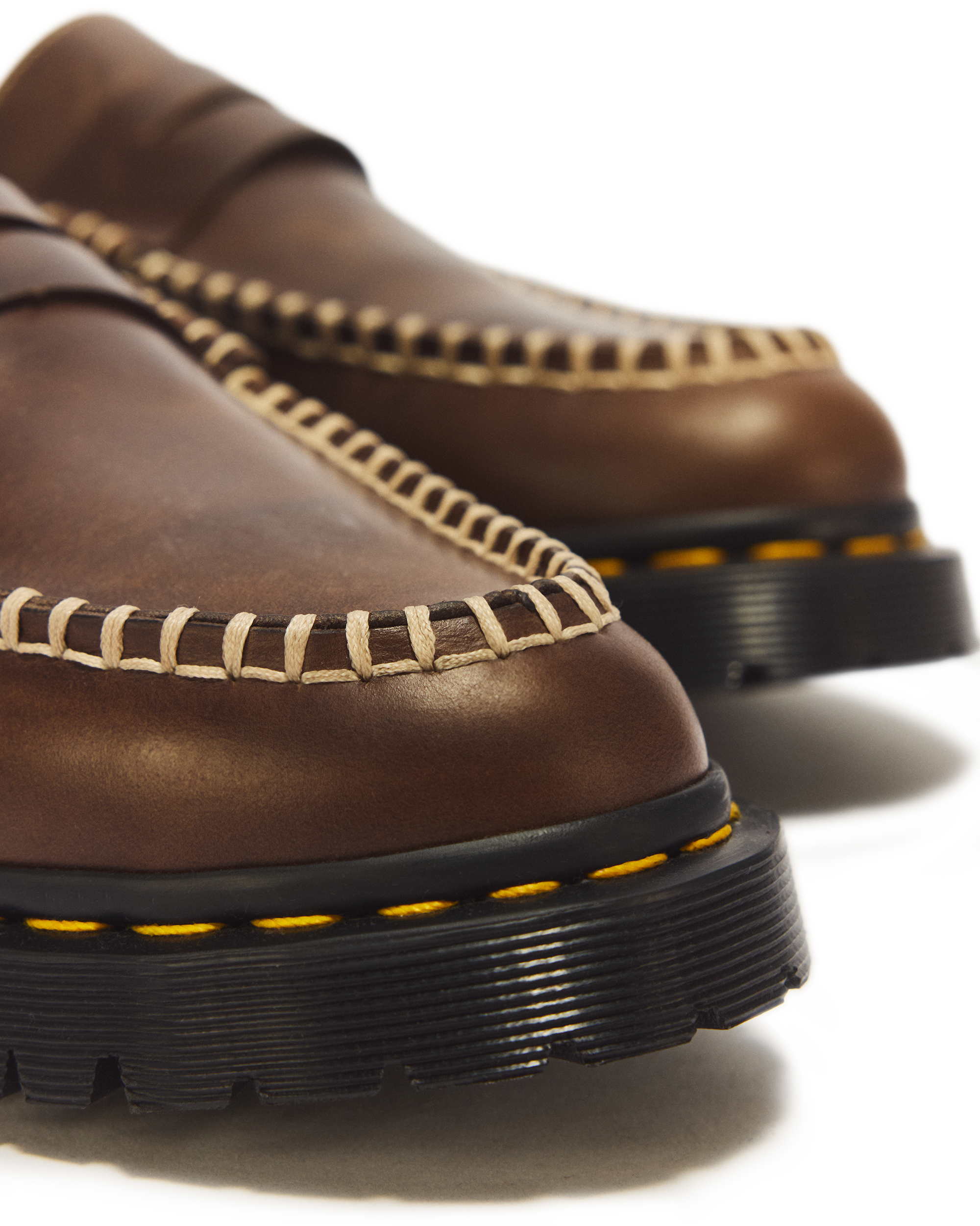 Penton Ben Mayhem Leather Loafers in FOSSIL BROWN | Dr. Martens™