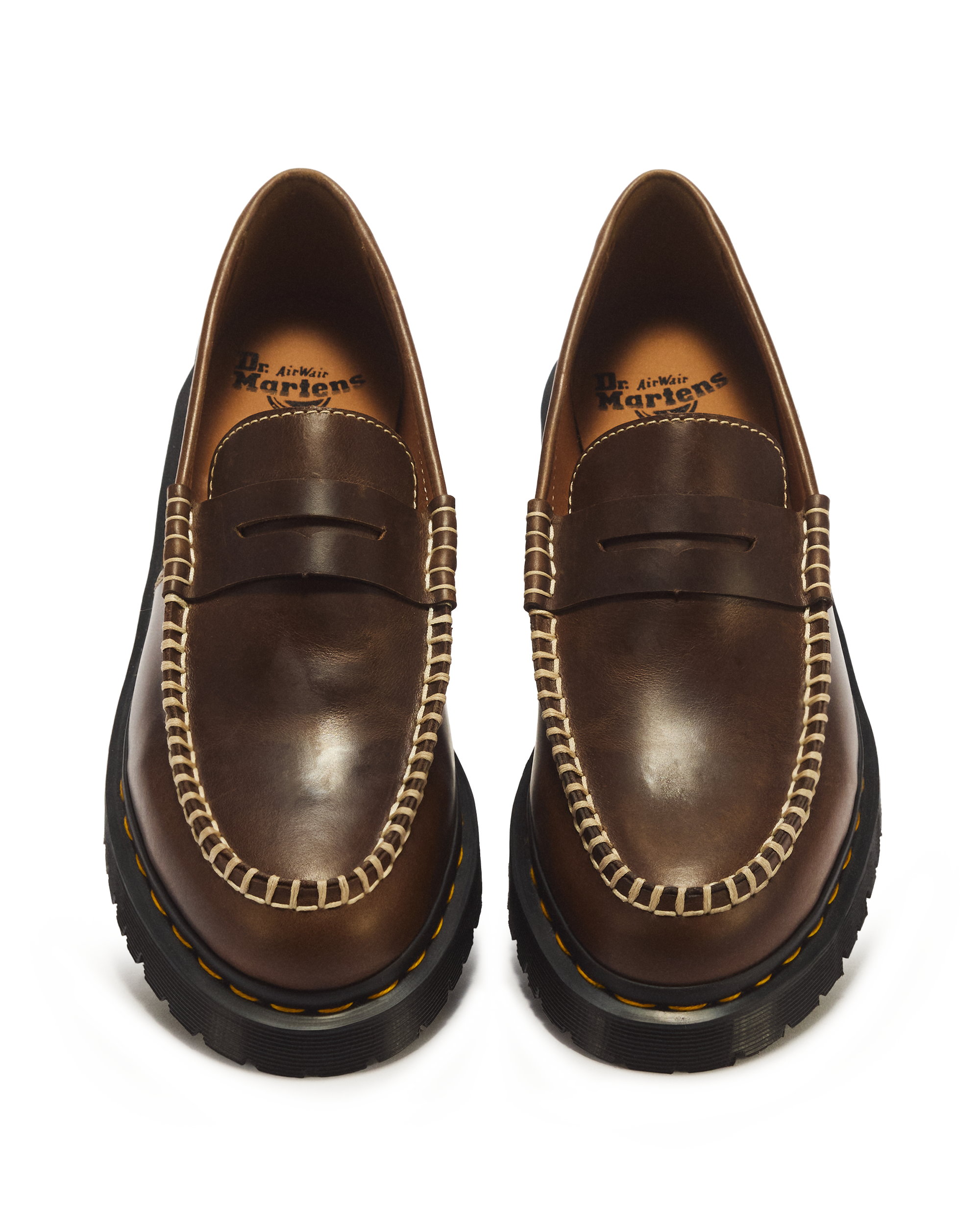 Penton Ben Mayhem Leather Loafers in FOSSIL BROWN | Dr. Martens™