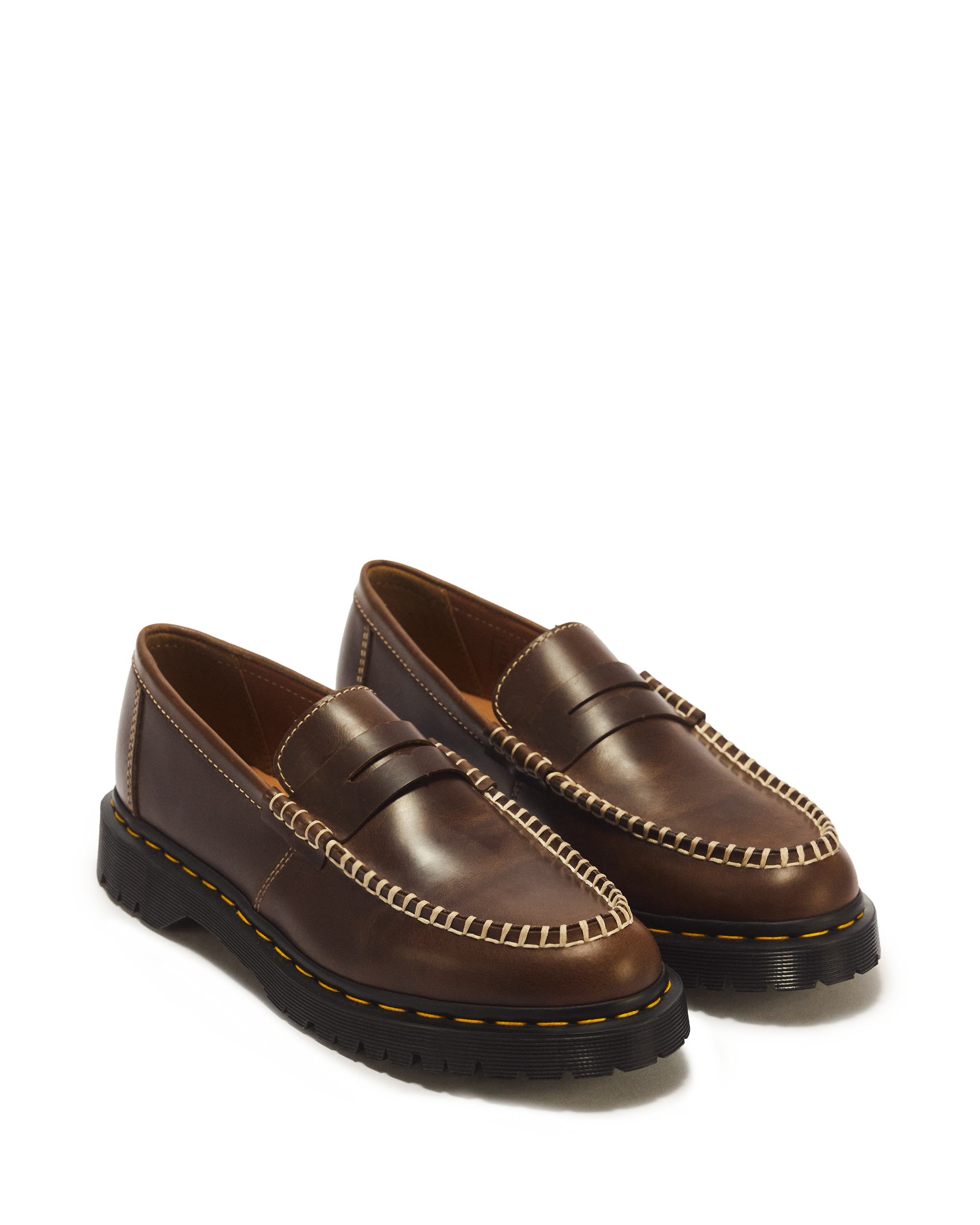 Penton Ben Mayhem Leather Loafers in FOSSIL BROWN | Dr. Martens™