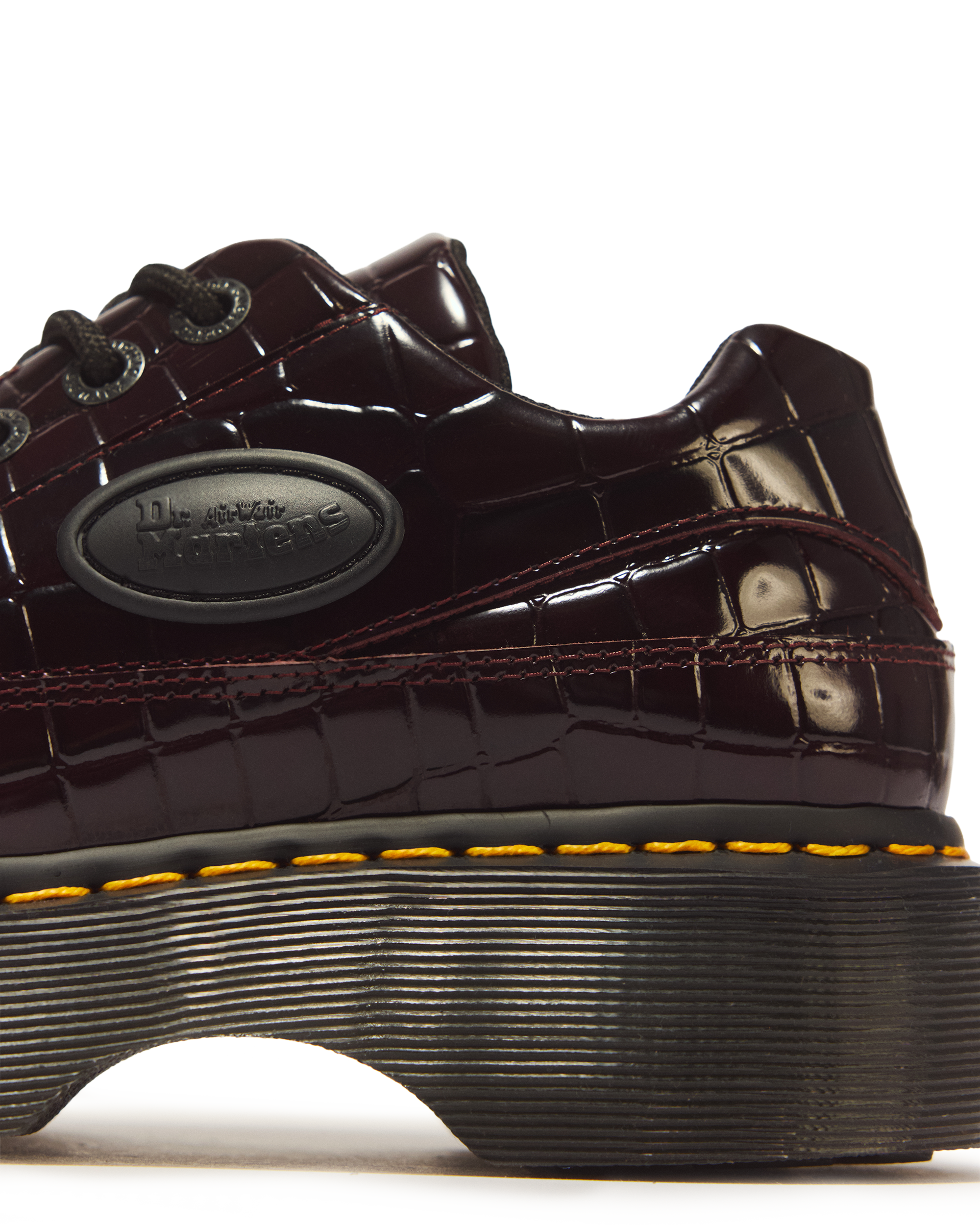 Buzz 5 Eye Croc Emboss Leather Shoes