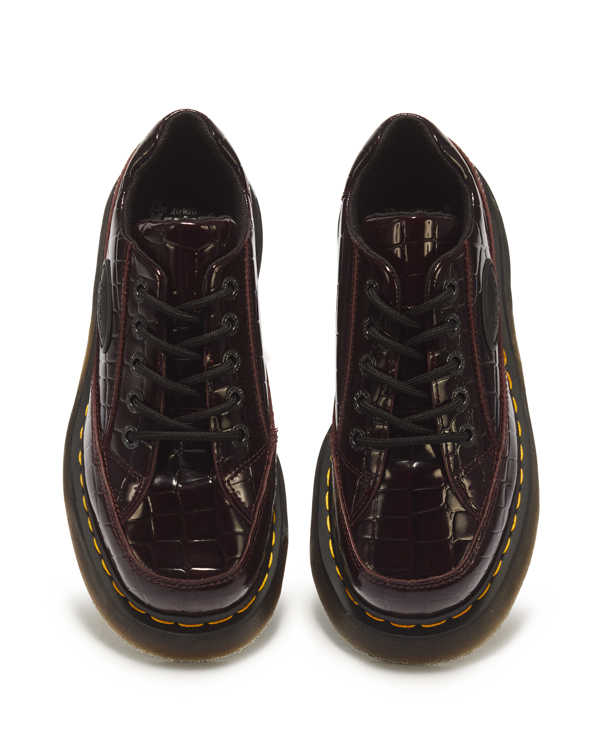 Buzz 5 Eye Croc Emboss Leather Shoes