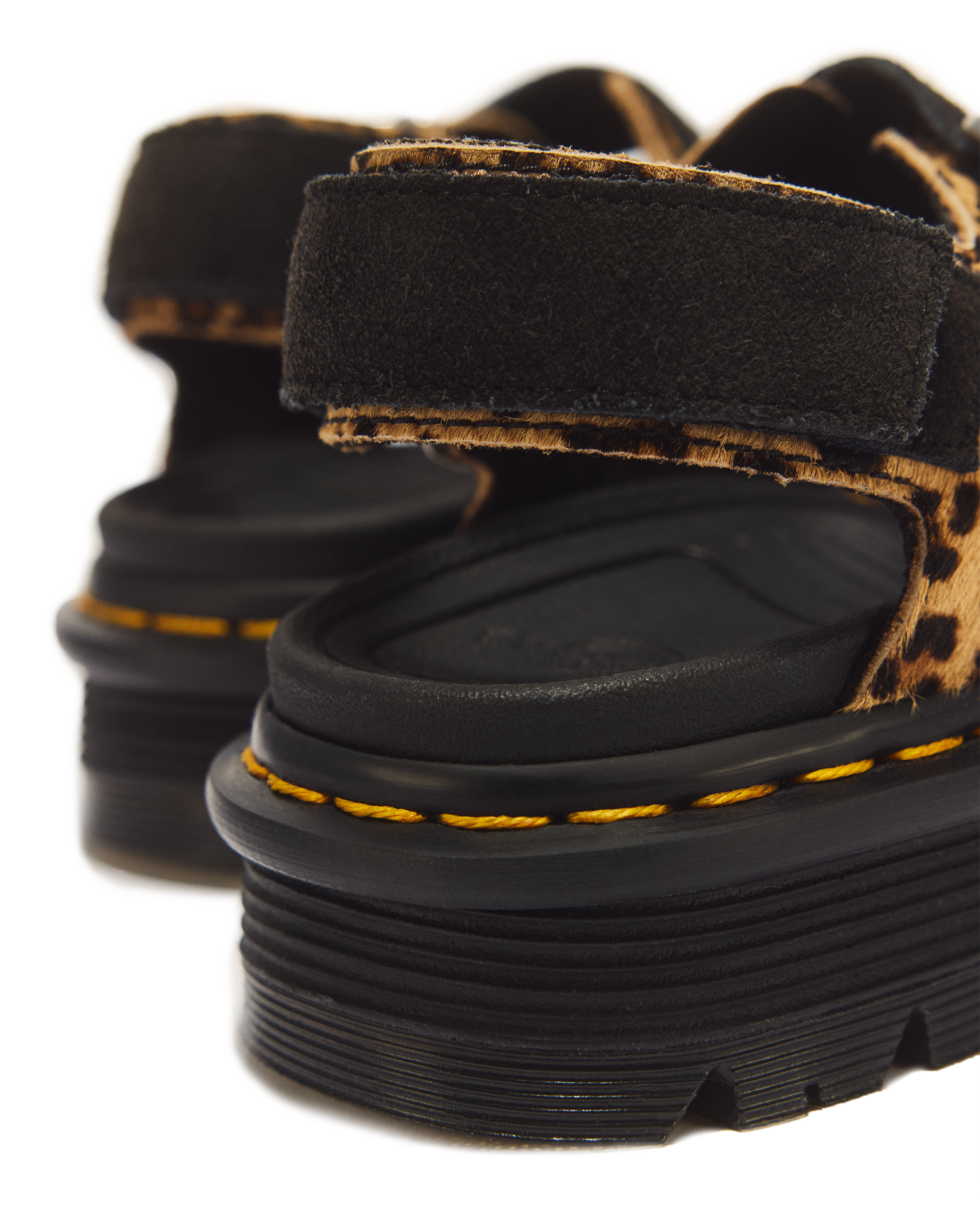 Zebzag Leopard Hair On Leather Sandals in LIGHT TAN+BLACK | Dr