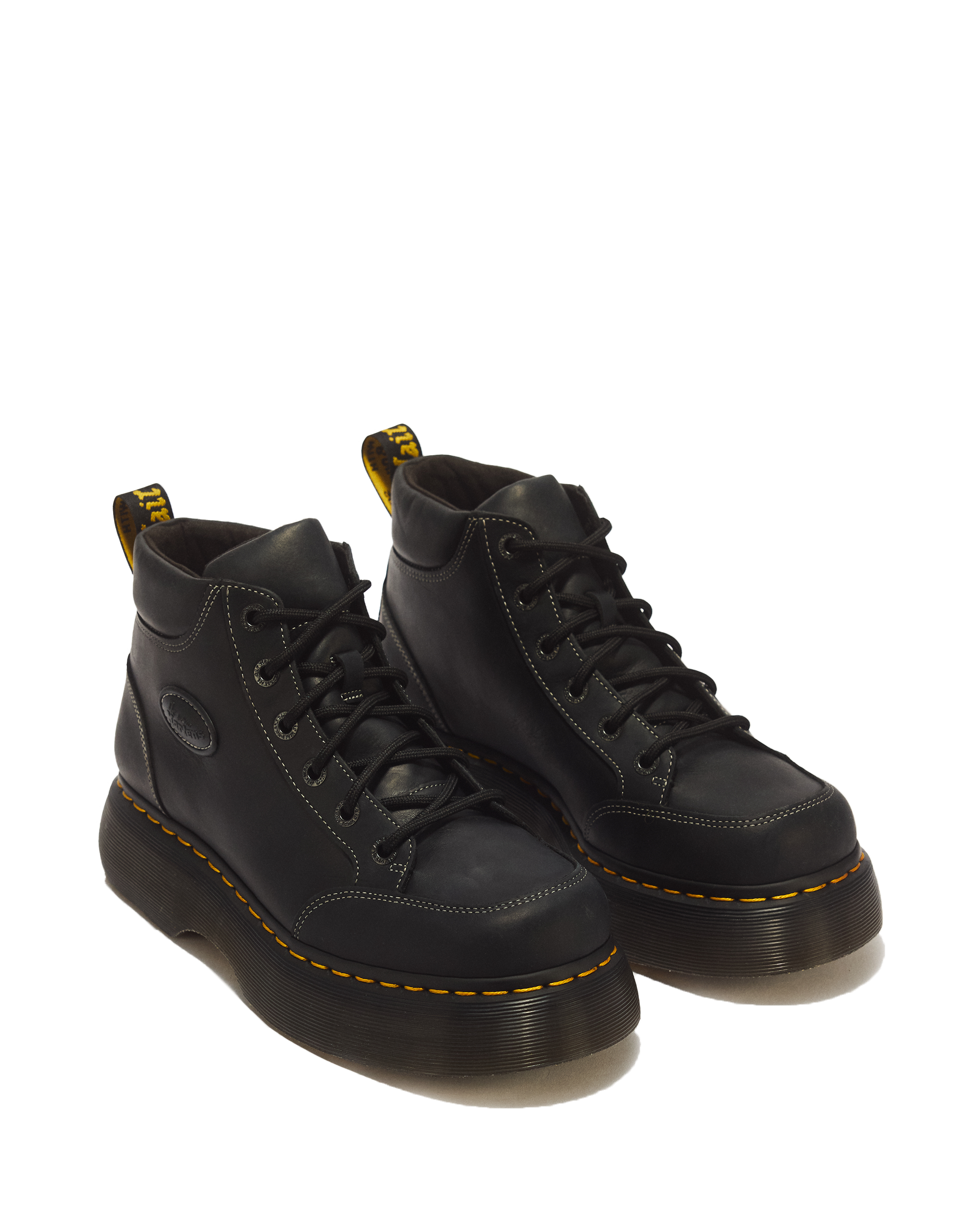 Buzz 6 Eye Wyoming Leather Lace Up Boots in BLACK | Dr. Martens™