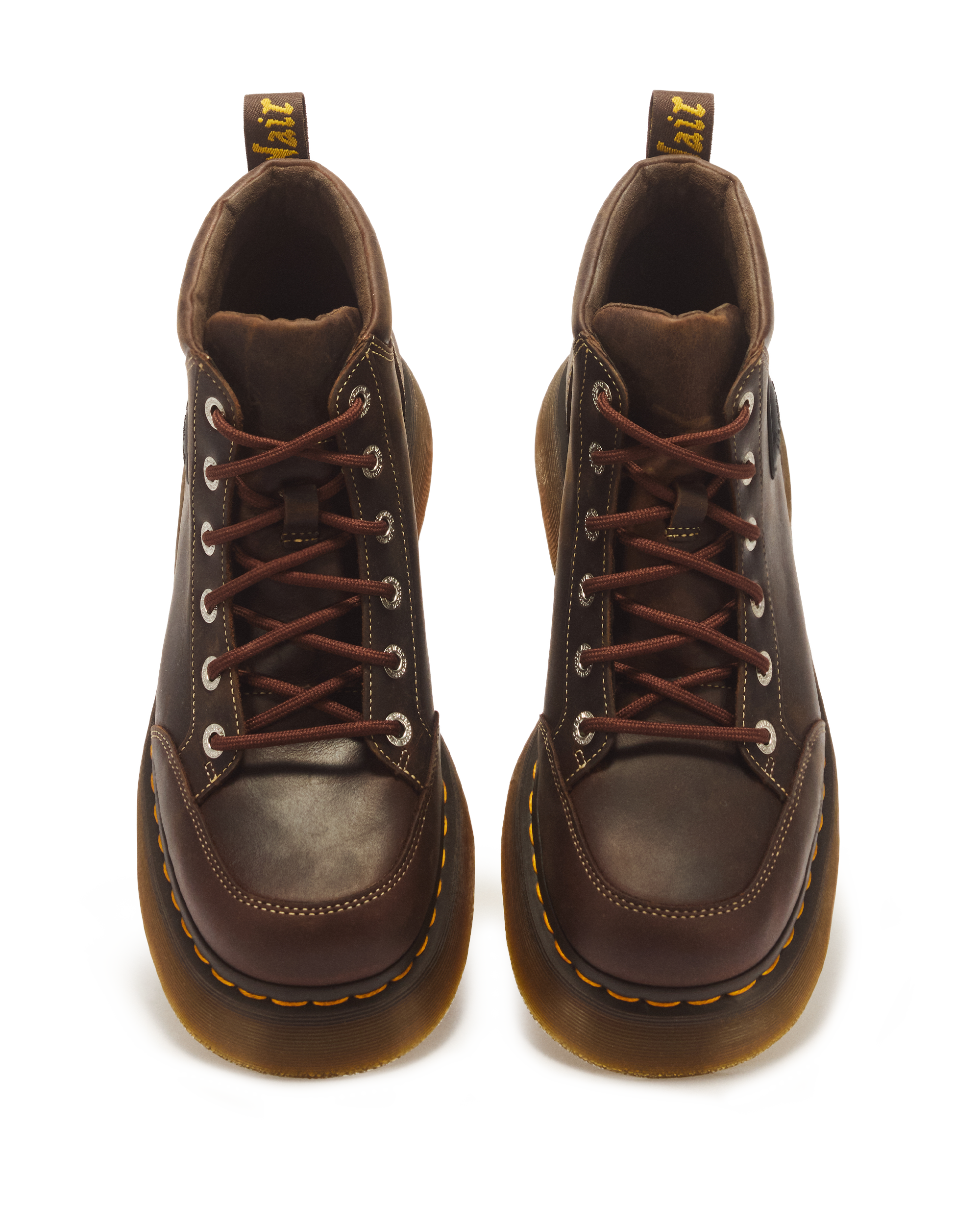 Buzz 6 Eye Crazy Horse Leather Lace Up Boots