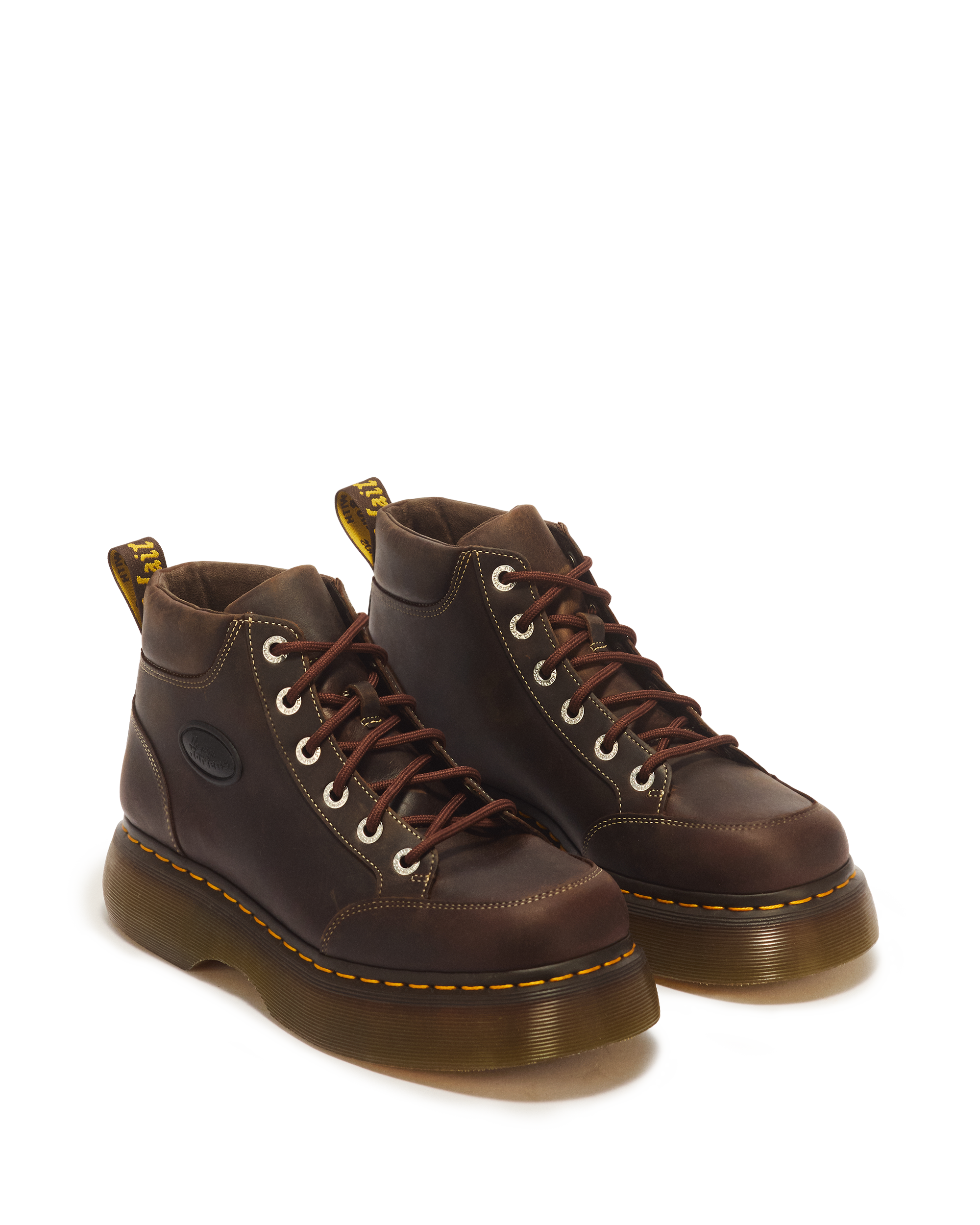 Dr. Martens 24.0cmブラウンレースアップシューズ Buzz 6 Eye Crazy Horse Leather Lace Up Boots in DARK BROWN | Dr