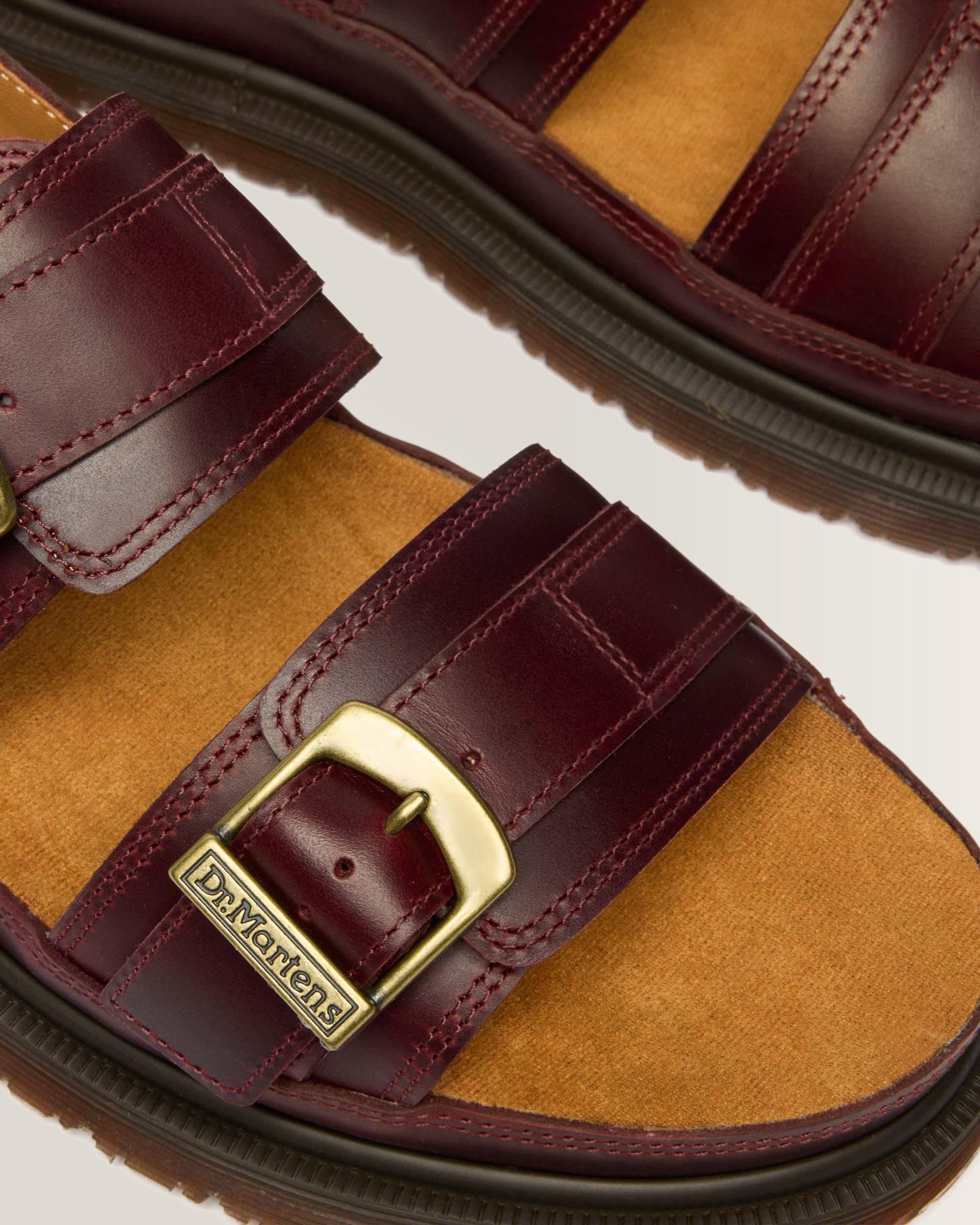 San Two Strap Leather Sandals