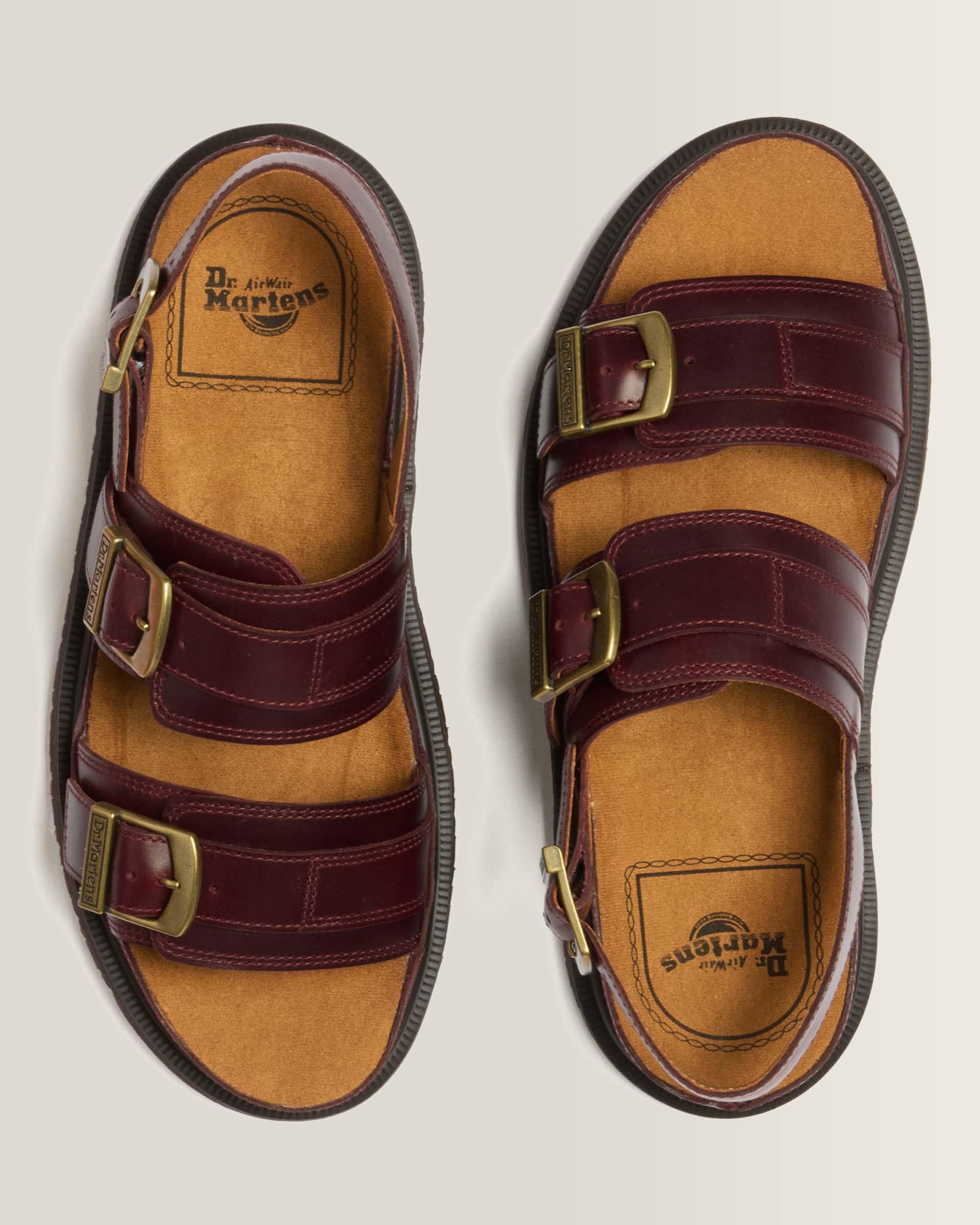 San Two Strap Leather Sandals
