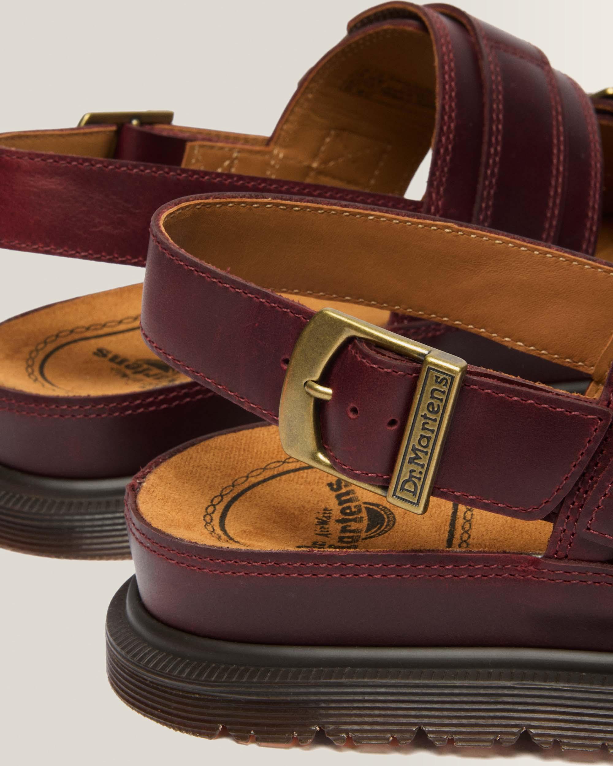 San Two Strap Leather Sandals