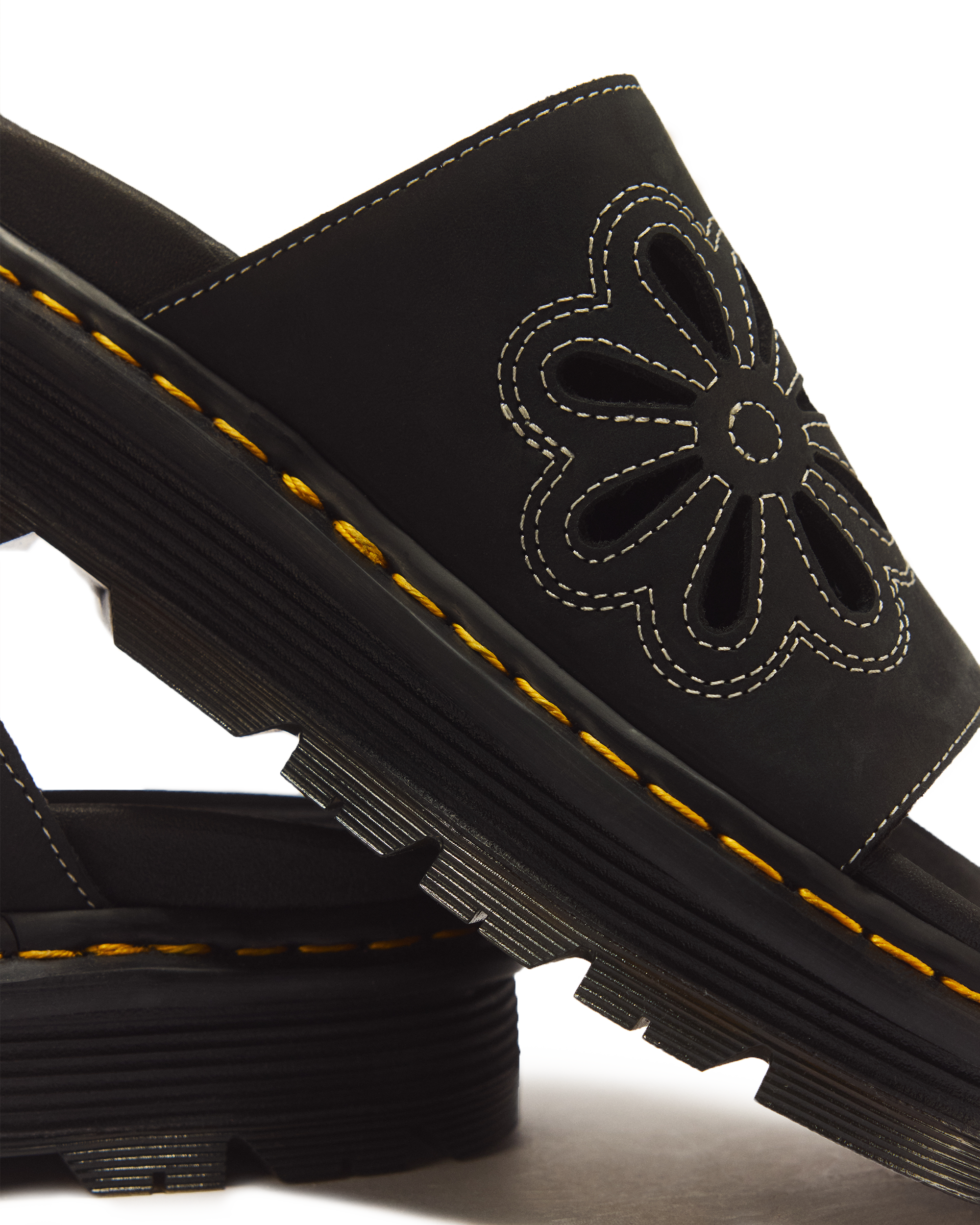 Zebzag Wyoming Leather Slides