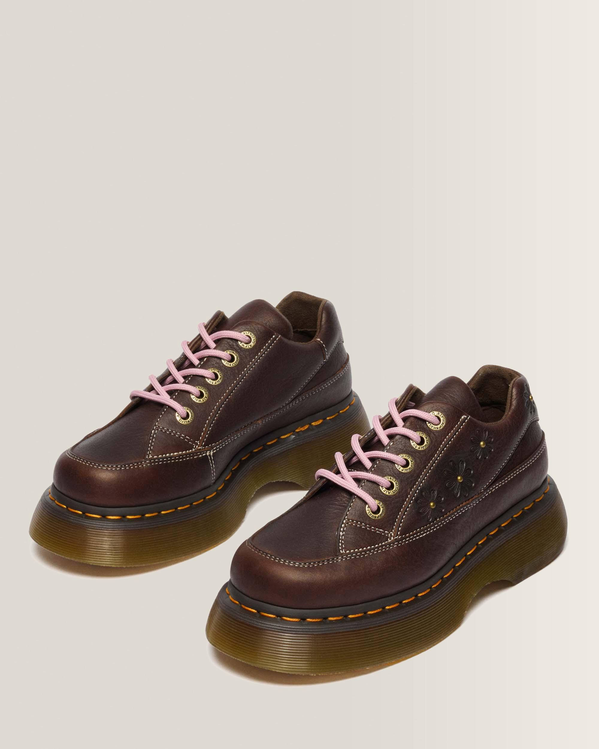 Chaussures Buzz en cuir Flower Grizzly à 5 œillets