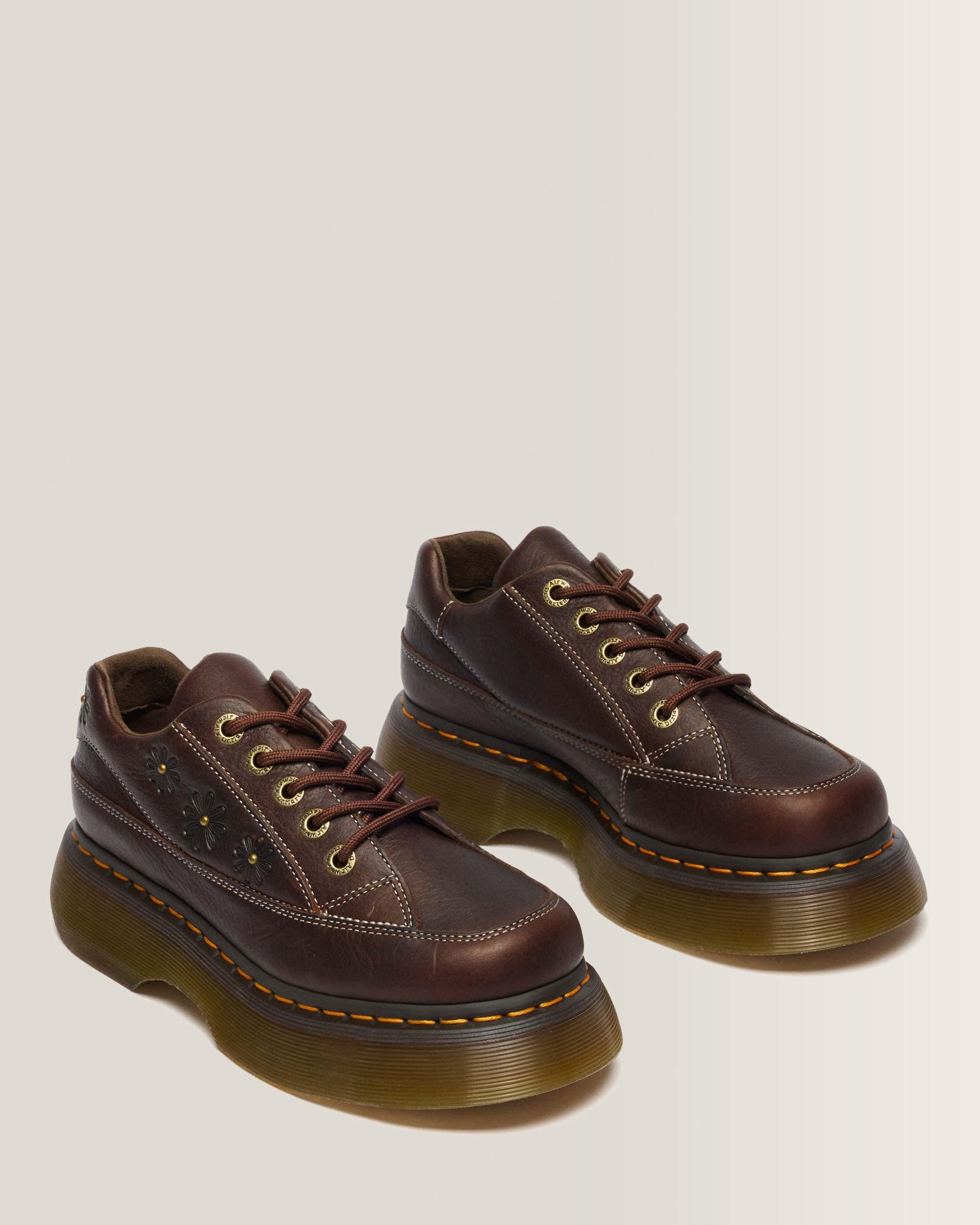 Chaussures Buzz en cuir Flower Grizzly à 5 œillets