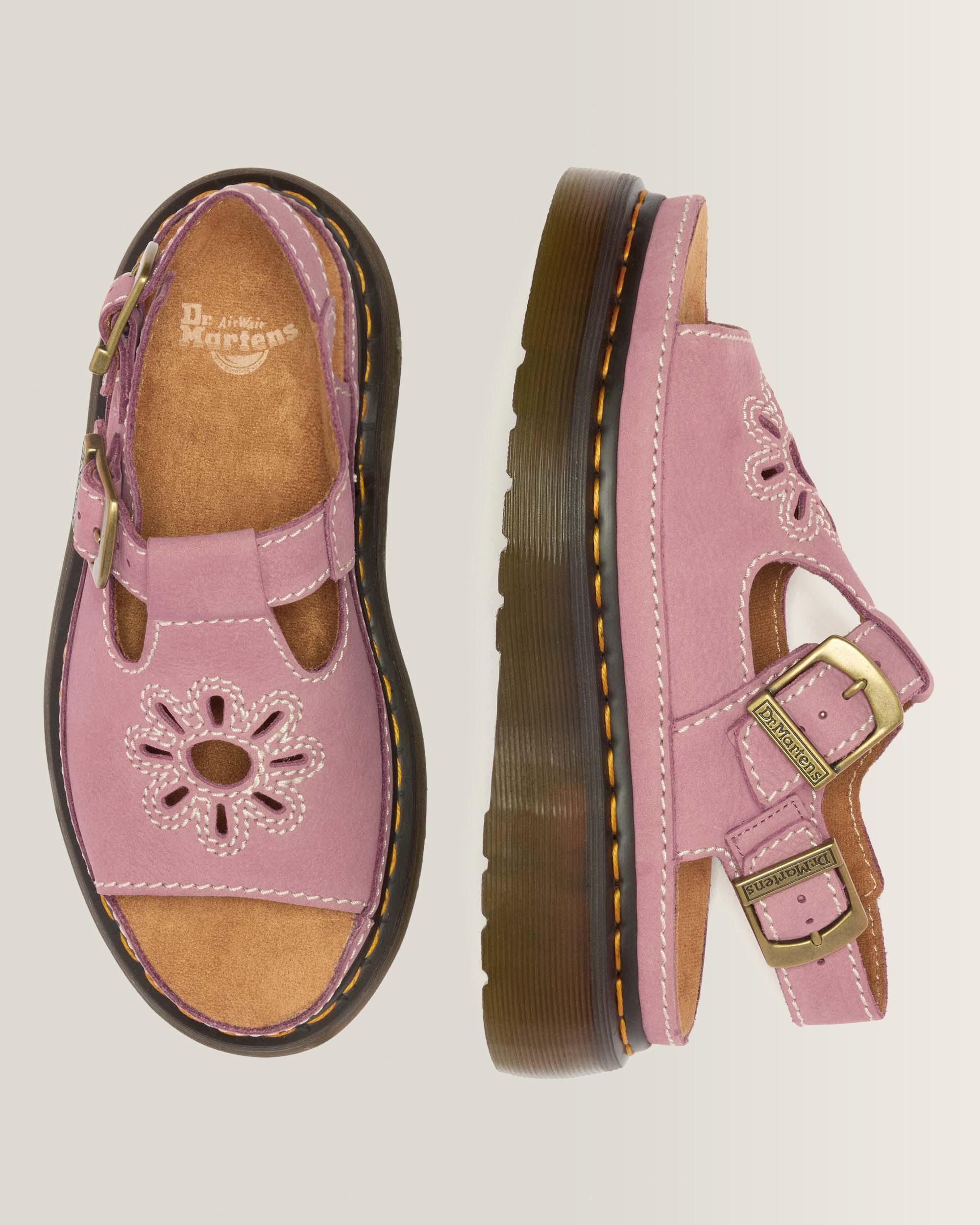 Dunnet Flower Nubuck Platform Sandals