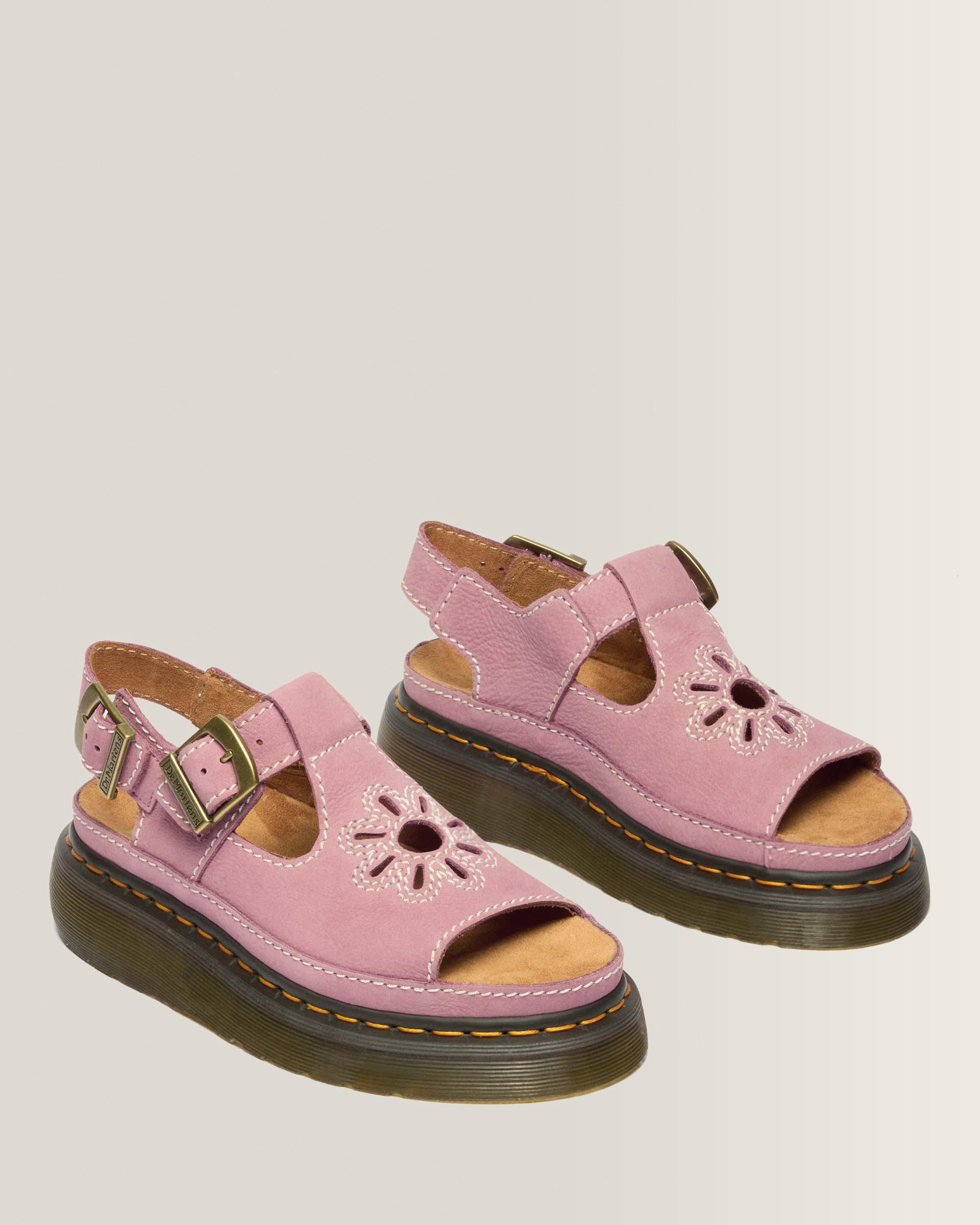 Dunnet Flower Nubuck Platform Sandals