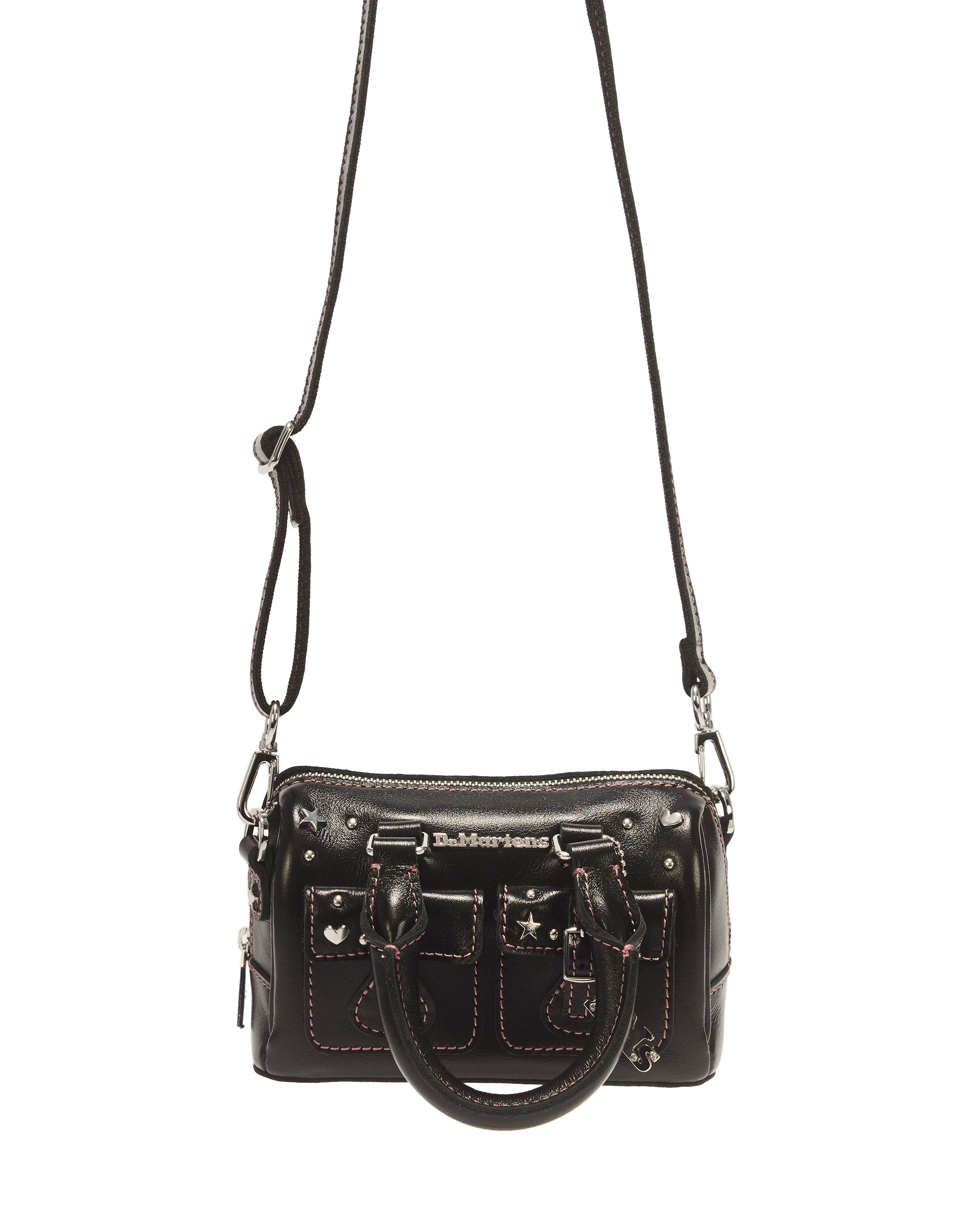 Mini Top Handle Milled Gloss Leder Tasche