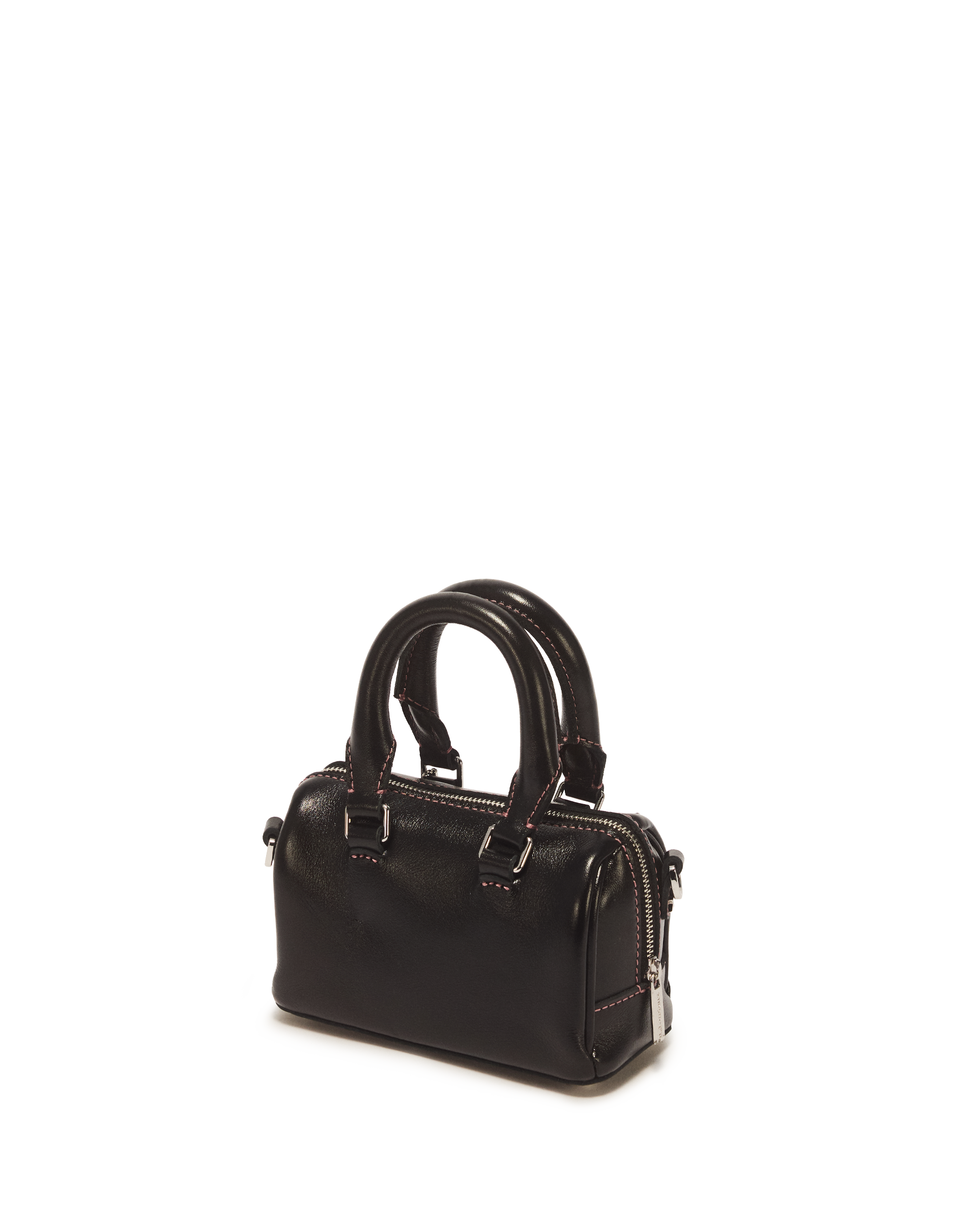 Mini Top Handle Milled Gloss Leder Tasche