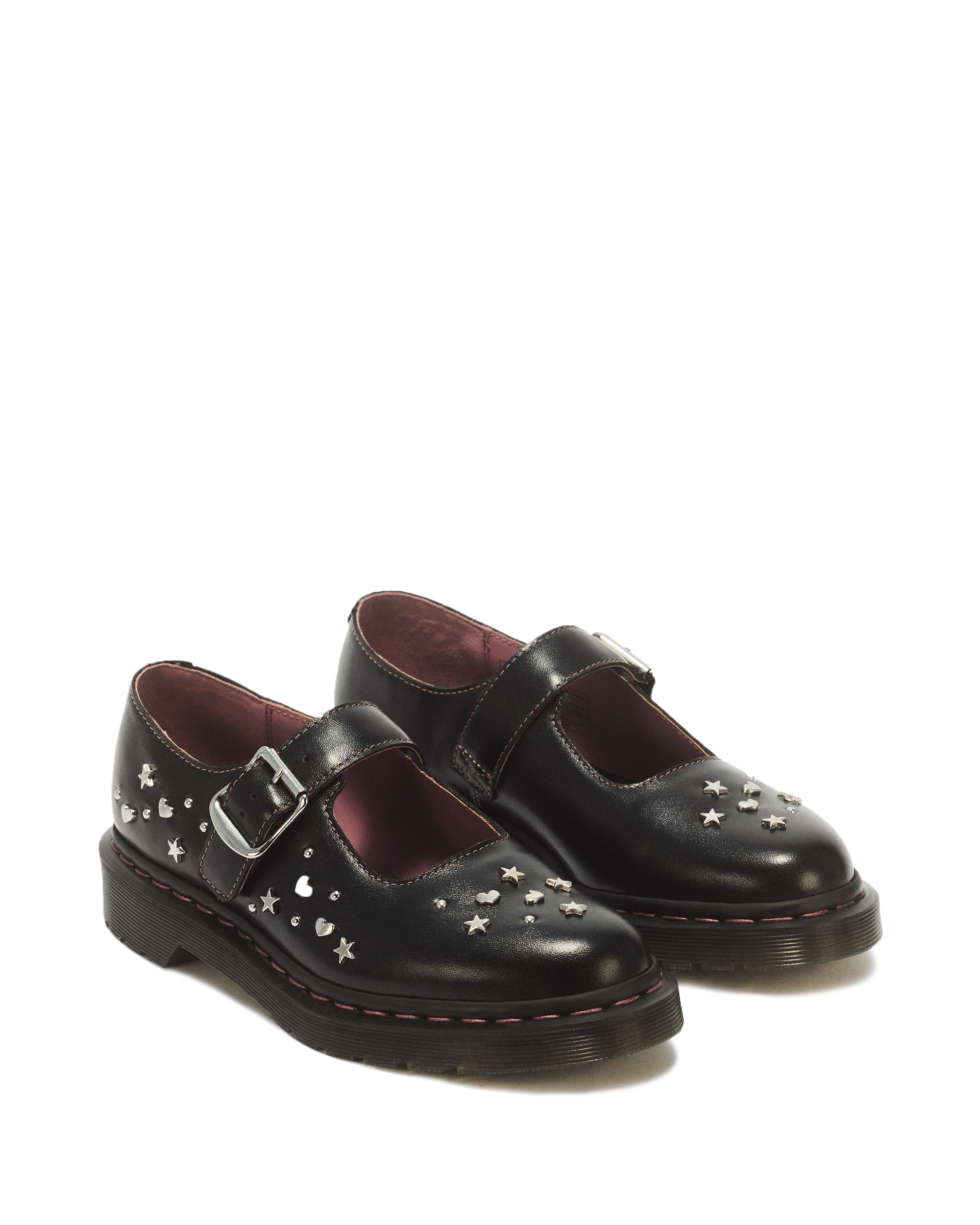 Mariel II Hearts & Stars Leather Mary Jane Shoes in BLACK | Dr