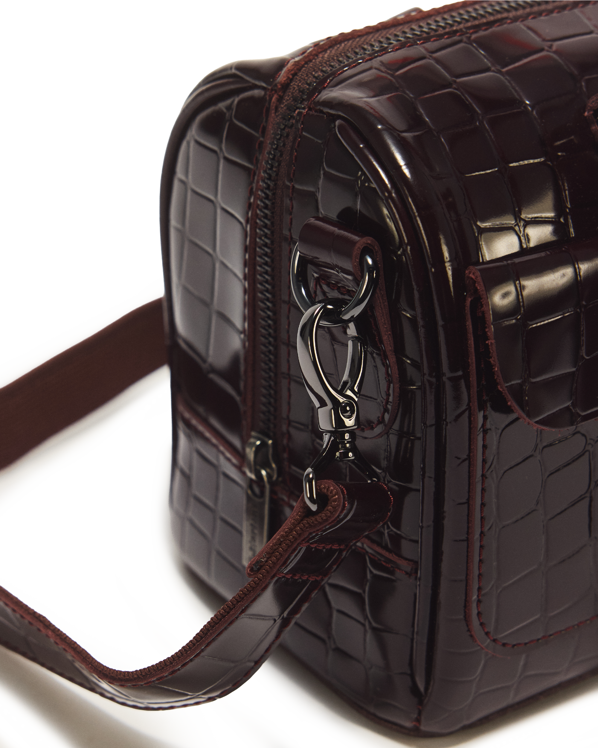 Bolso piel Croc Emboss con asa superior