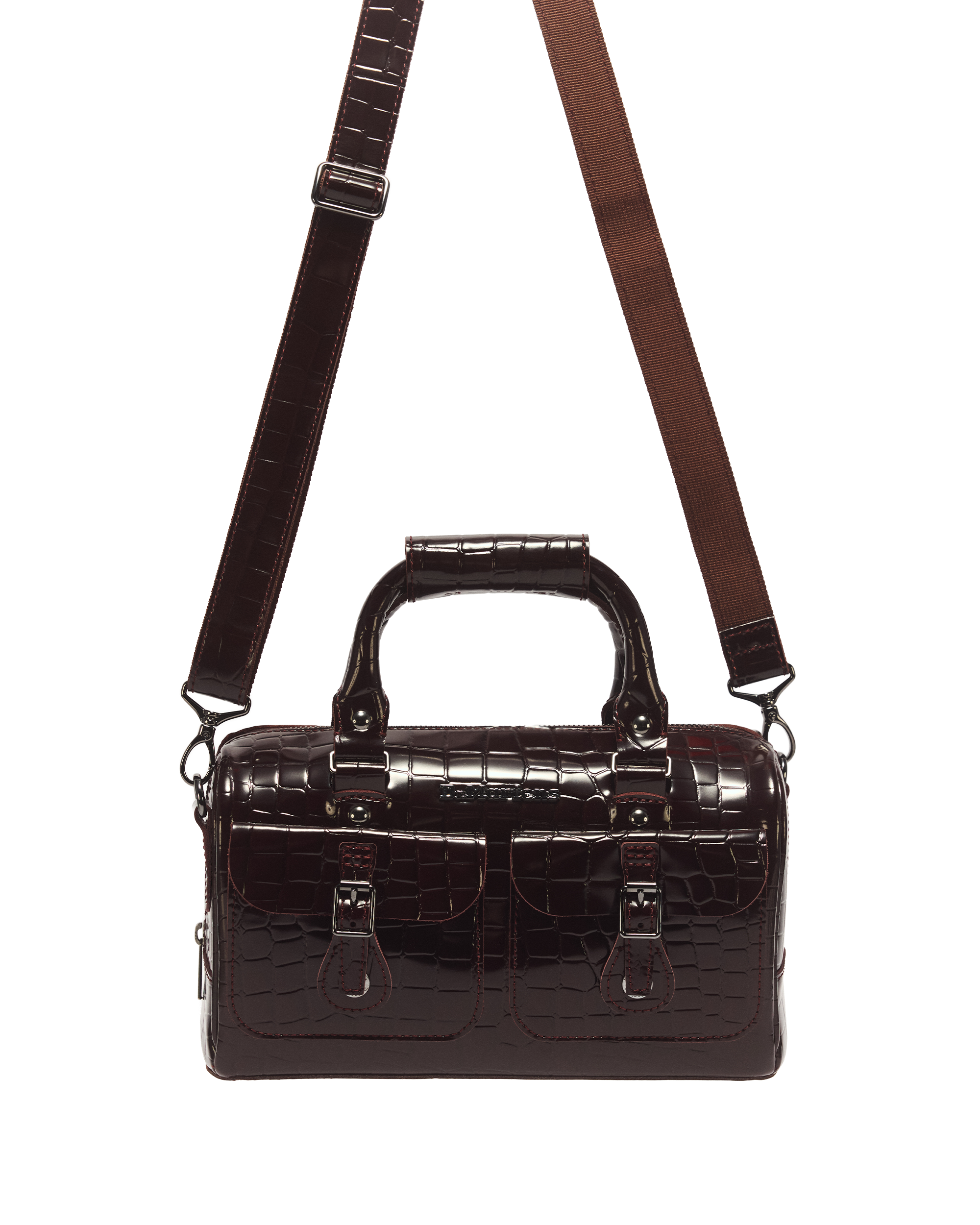 Bolso piel Croc Emboss con asa superior