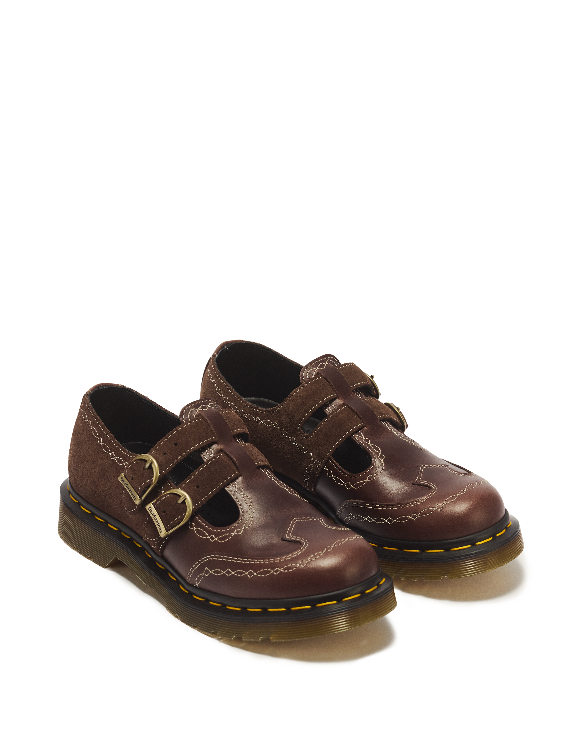 8065 Desert Rodeo Leather & Suede Mary Jane Shoes