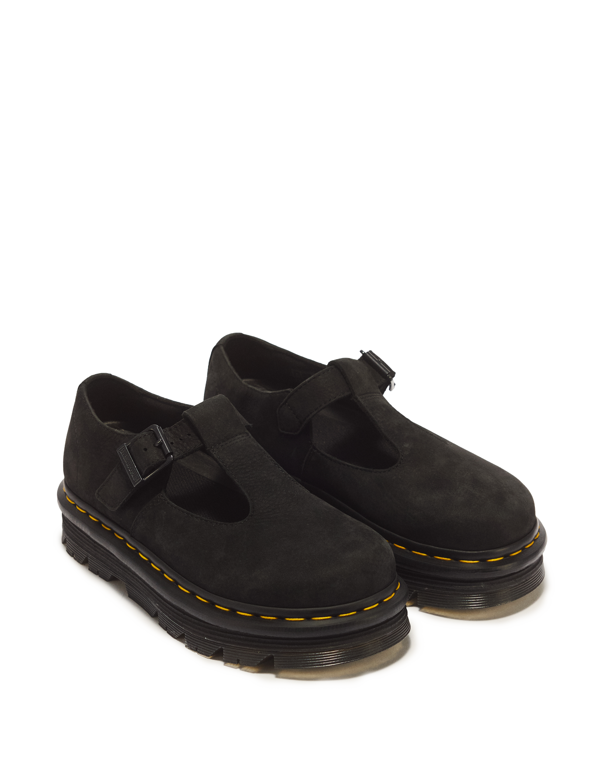 Zebzag Milled Nubuck Mary Jane Shoes in BLACK | Dr. Martens™