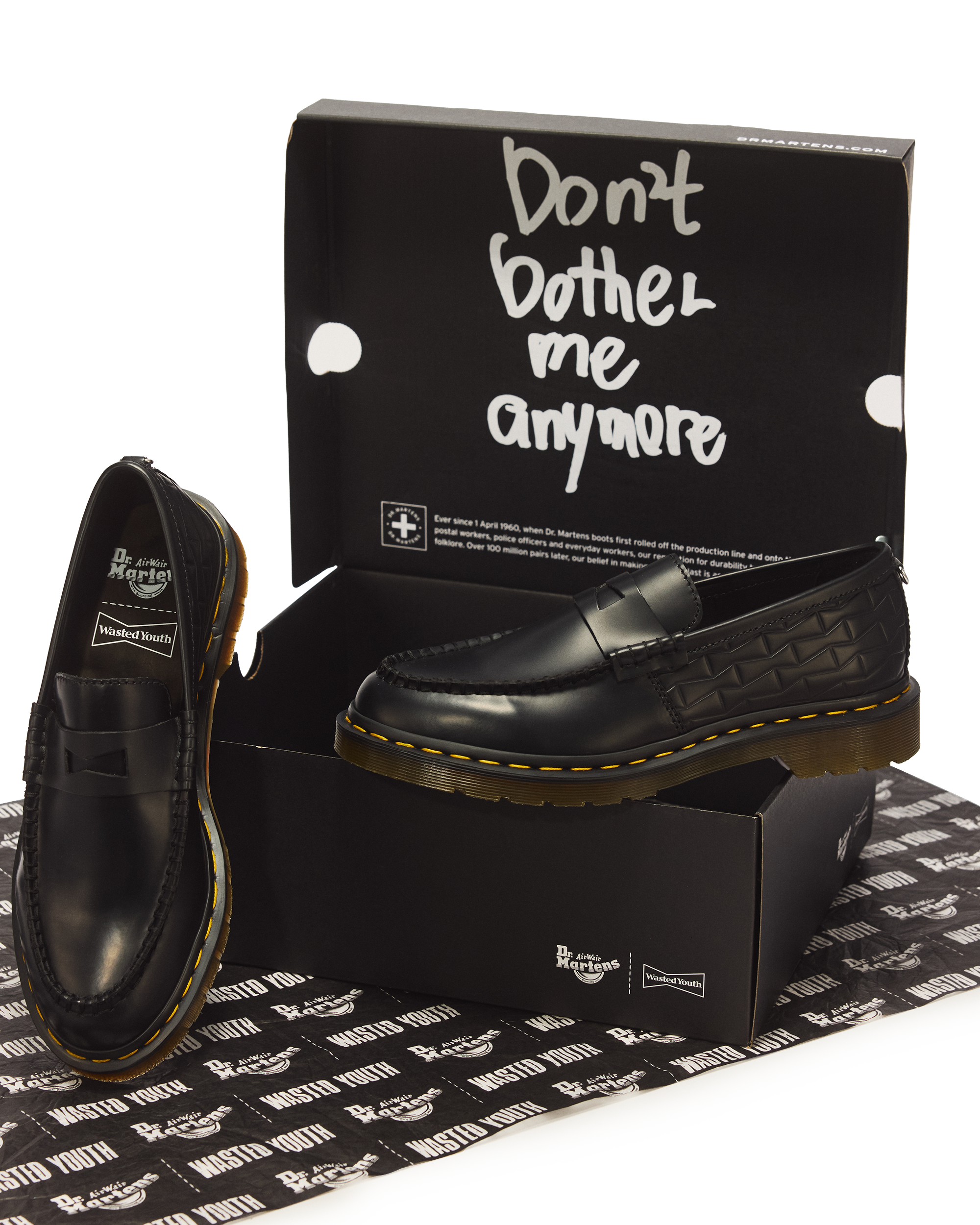 Dr. Martens × Wasted Youth Penton Loafer Penton Wasted Youth Smooth Leather Loafers in BLACK | Dr. Martens™
