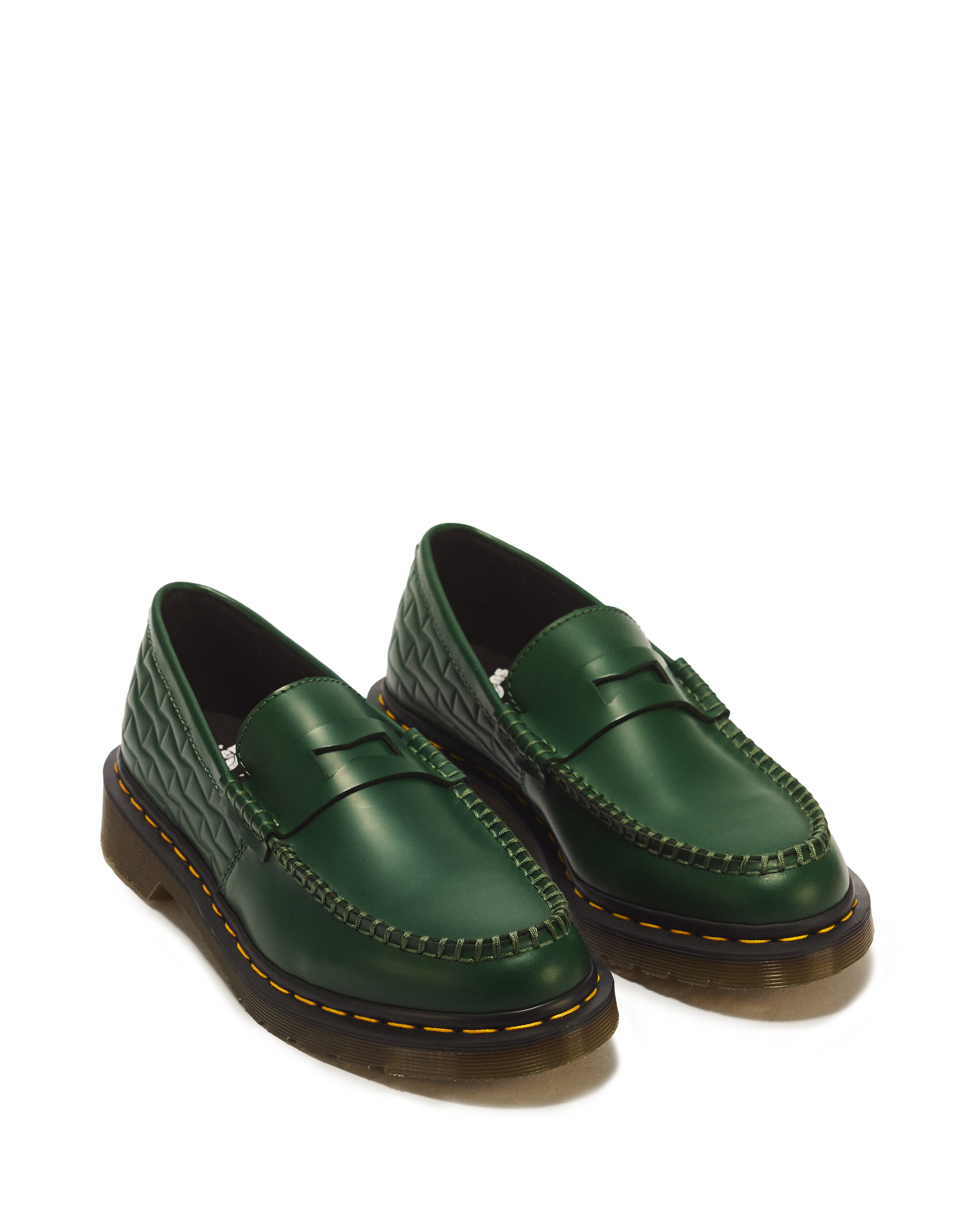 Penton Wasted Youth Smooth Leather Loafers in DMS GREEN | Dr. Martens™