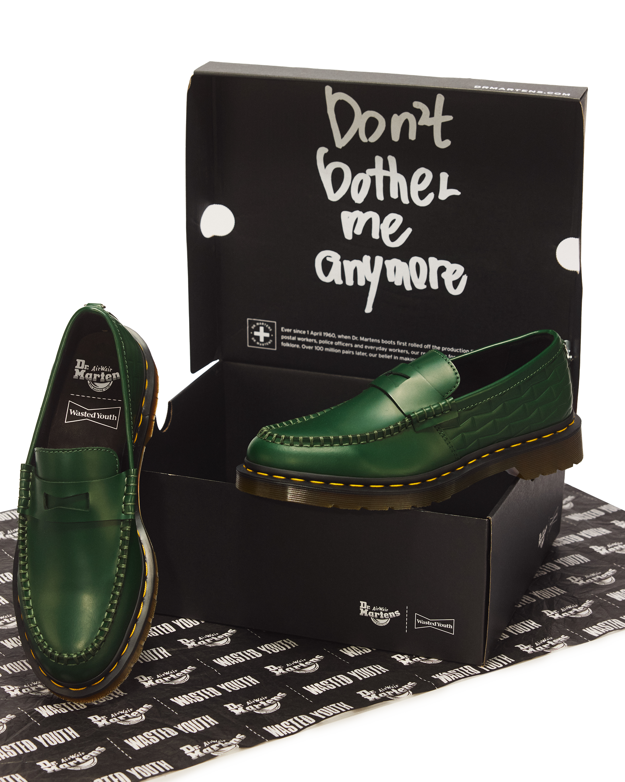 Dr. Martens × Wasted Youth Penton Loafer Penton Wasted Youth Smooth Leather Loafers in DMS GREEN | Dr. Martens™