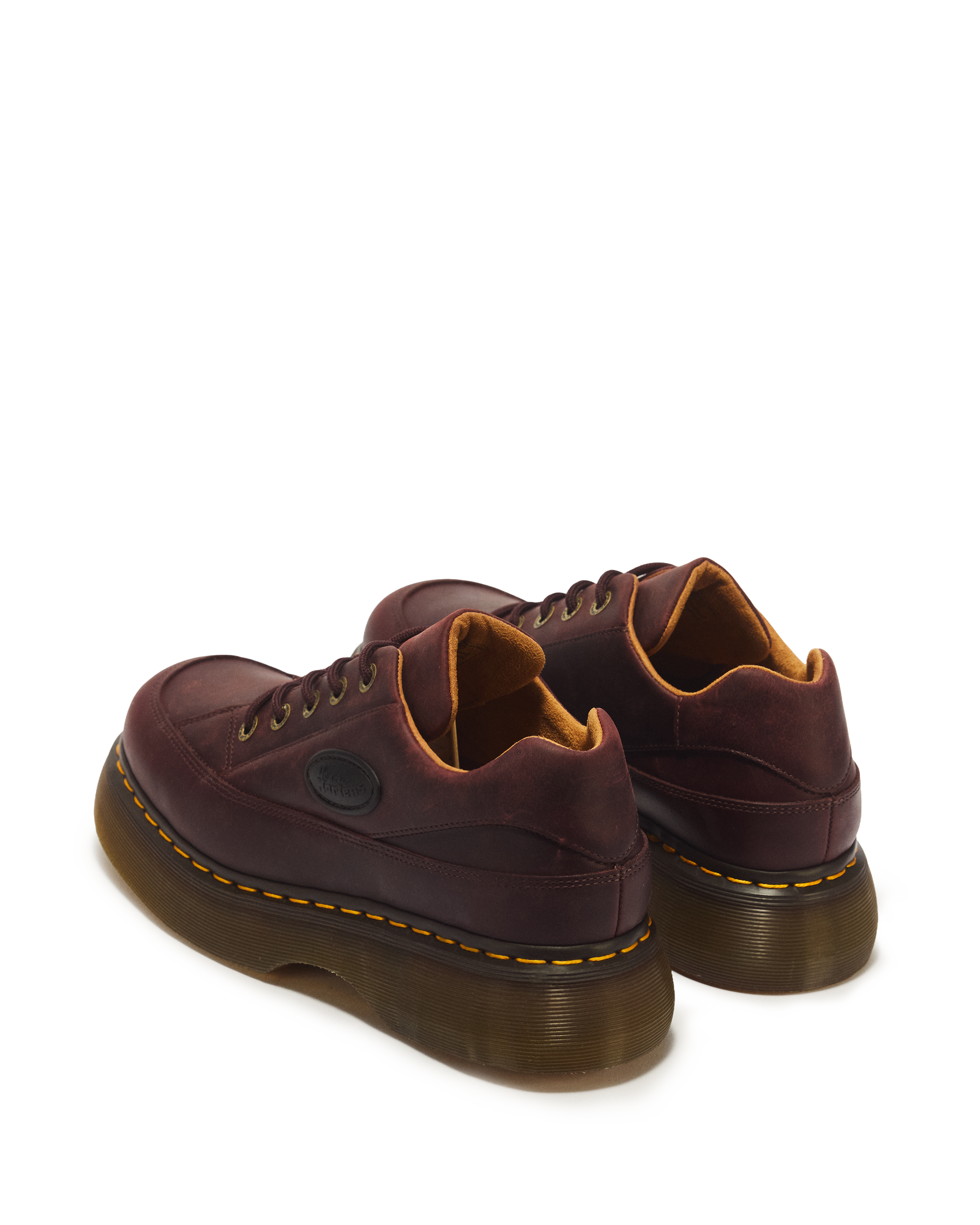 Buzz 5 Eye Crazy Horse Leather Shoes in CHERRY RED | Dr. Martens™