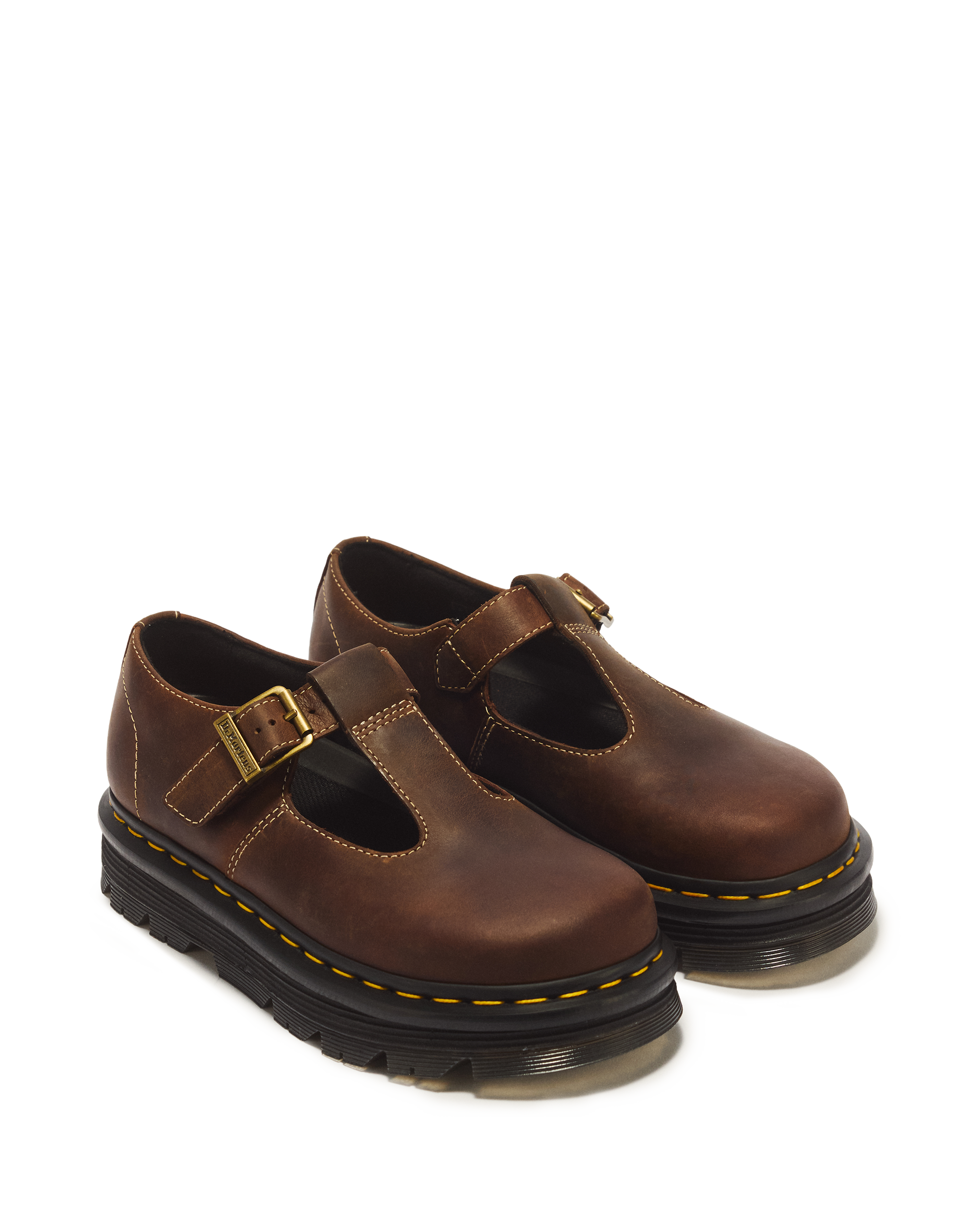 Zebzag Crazy Horse Leather Mary Jane Shoes