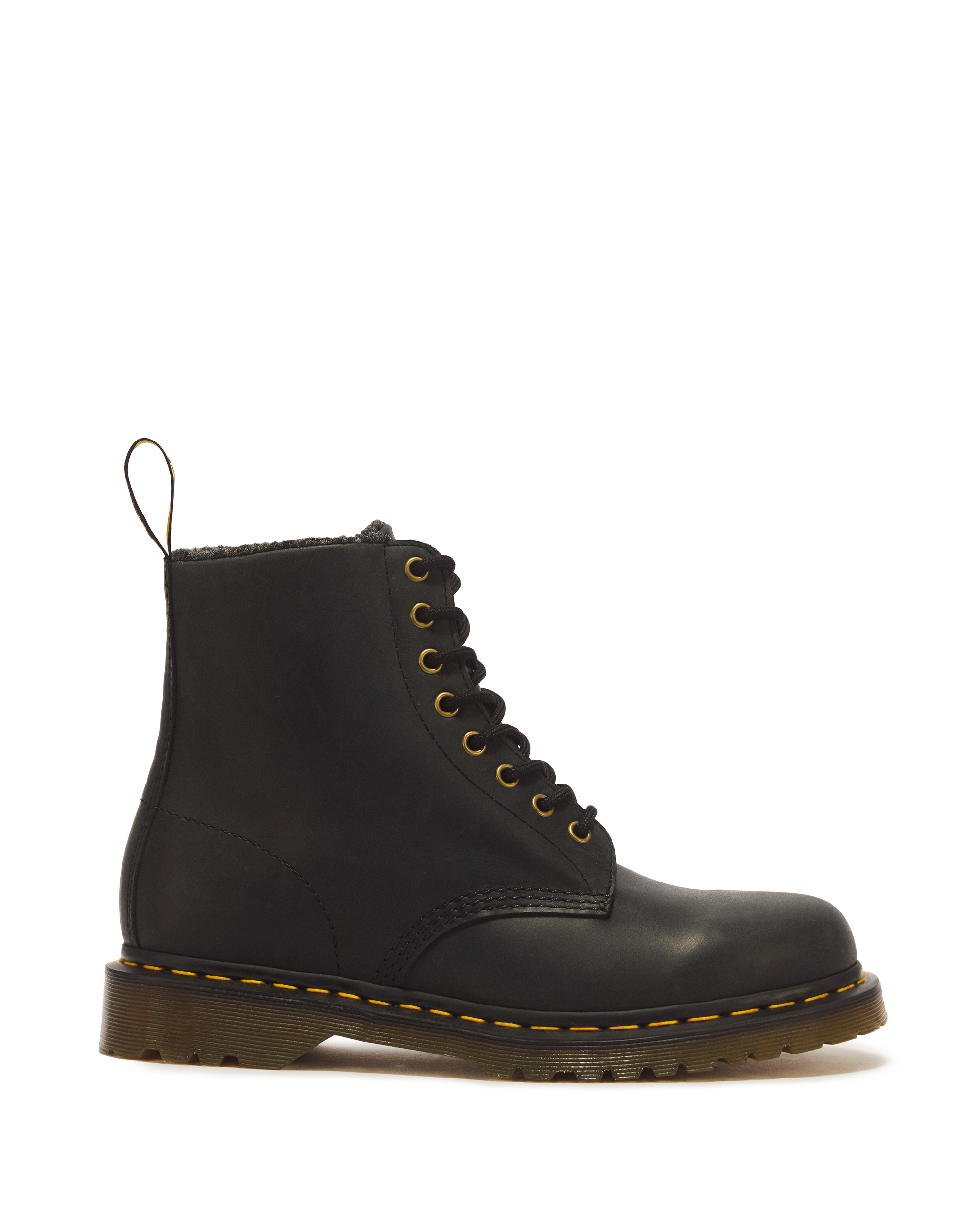 1460 Pascal WL 8 Eye Crazy Horse Leather Boots in BLACK | Dr. Martens™