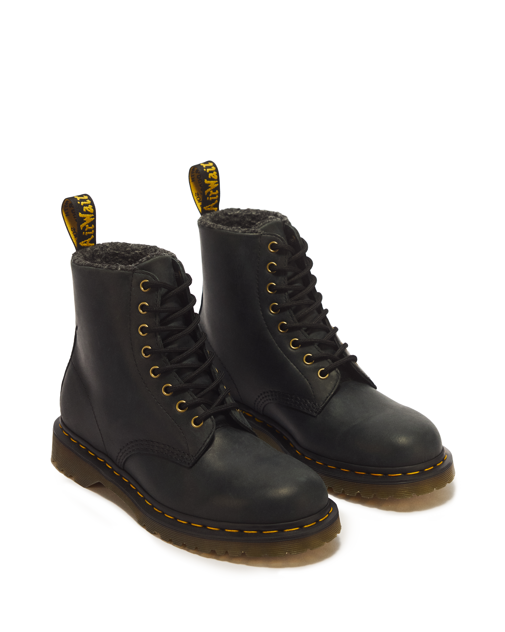 Dr. Martens PASCAL BK UK9 美品 1460 Pascal WL 8 Eye Crazy Horse Leather Boots in BLACK | Dr. Martens™
