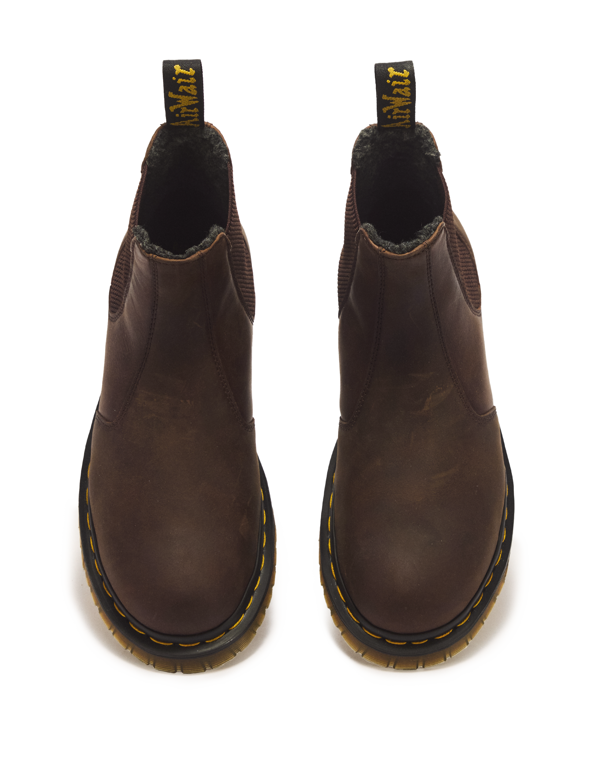 2976 Warm Lined Leather Chelsea Boots in DARK BROWN | Dr. Martens™