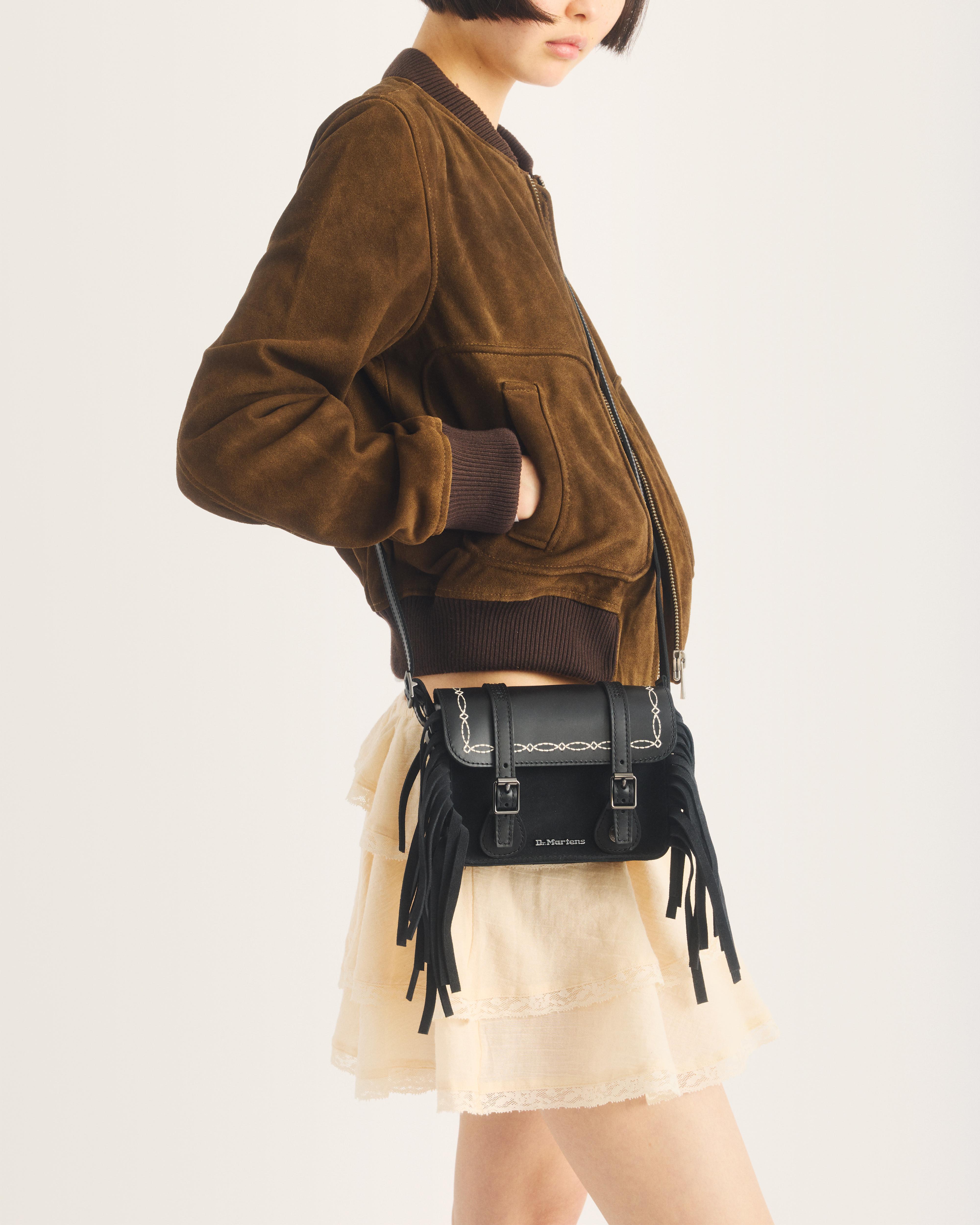 7 Inch Desert Rodeo Leather & Suede Satchel product image