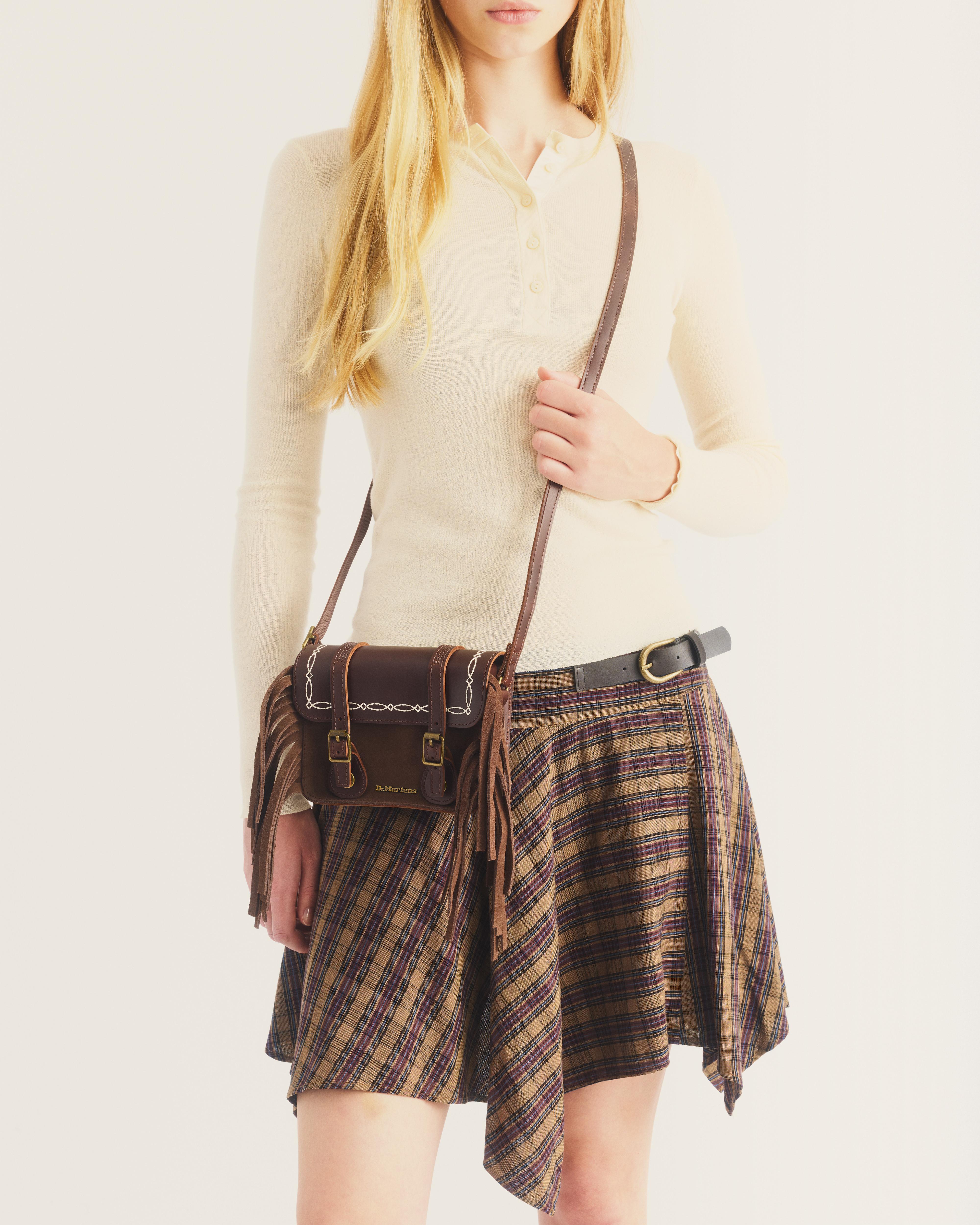 7 Inch Desert Rodeo Leather & Suede Satchel product image