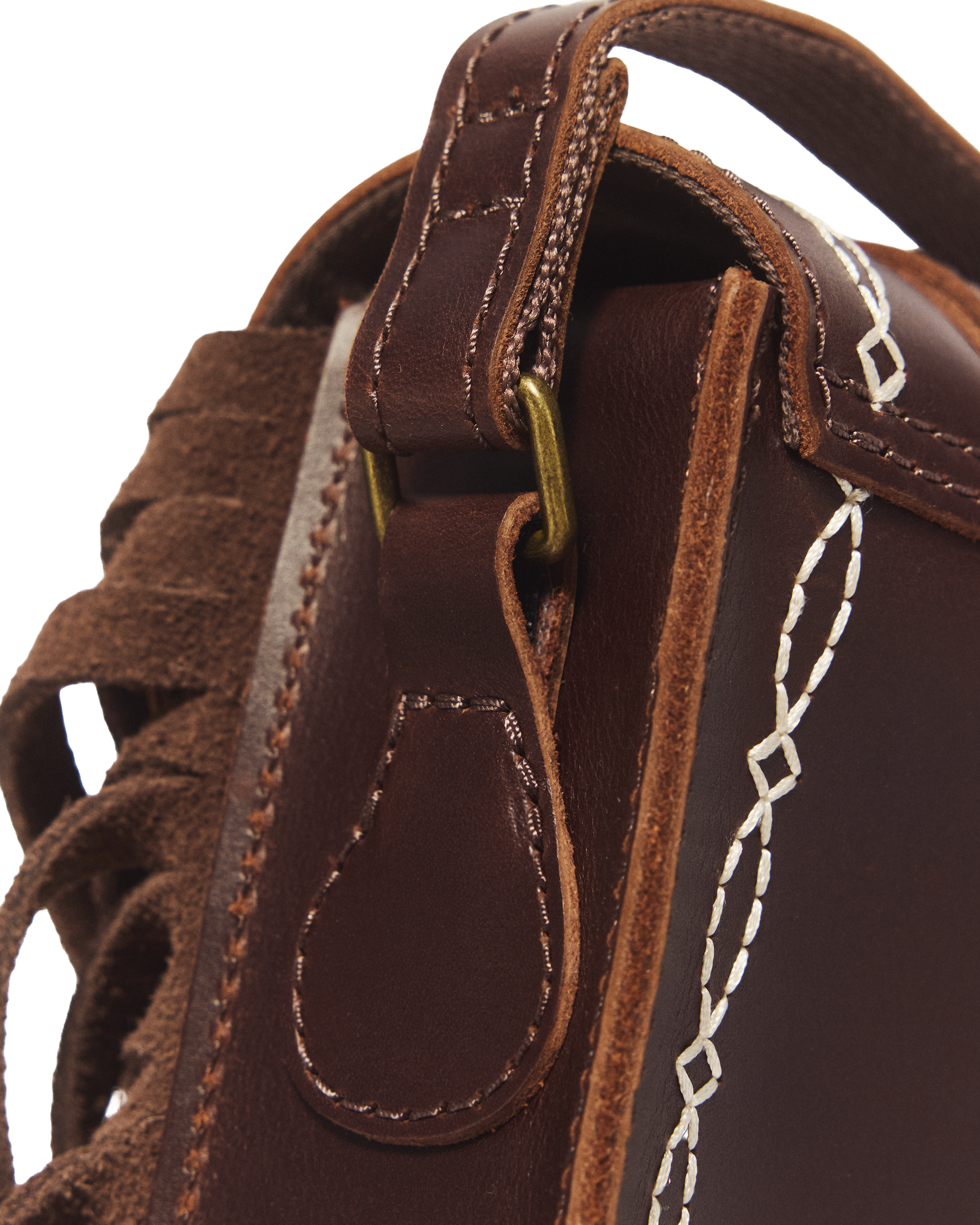 7 Inch Desert Rodeo Leather & Suede Satchel