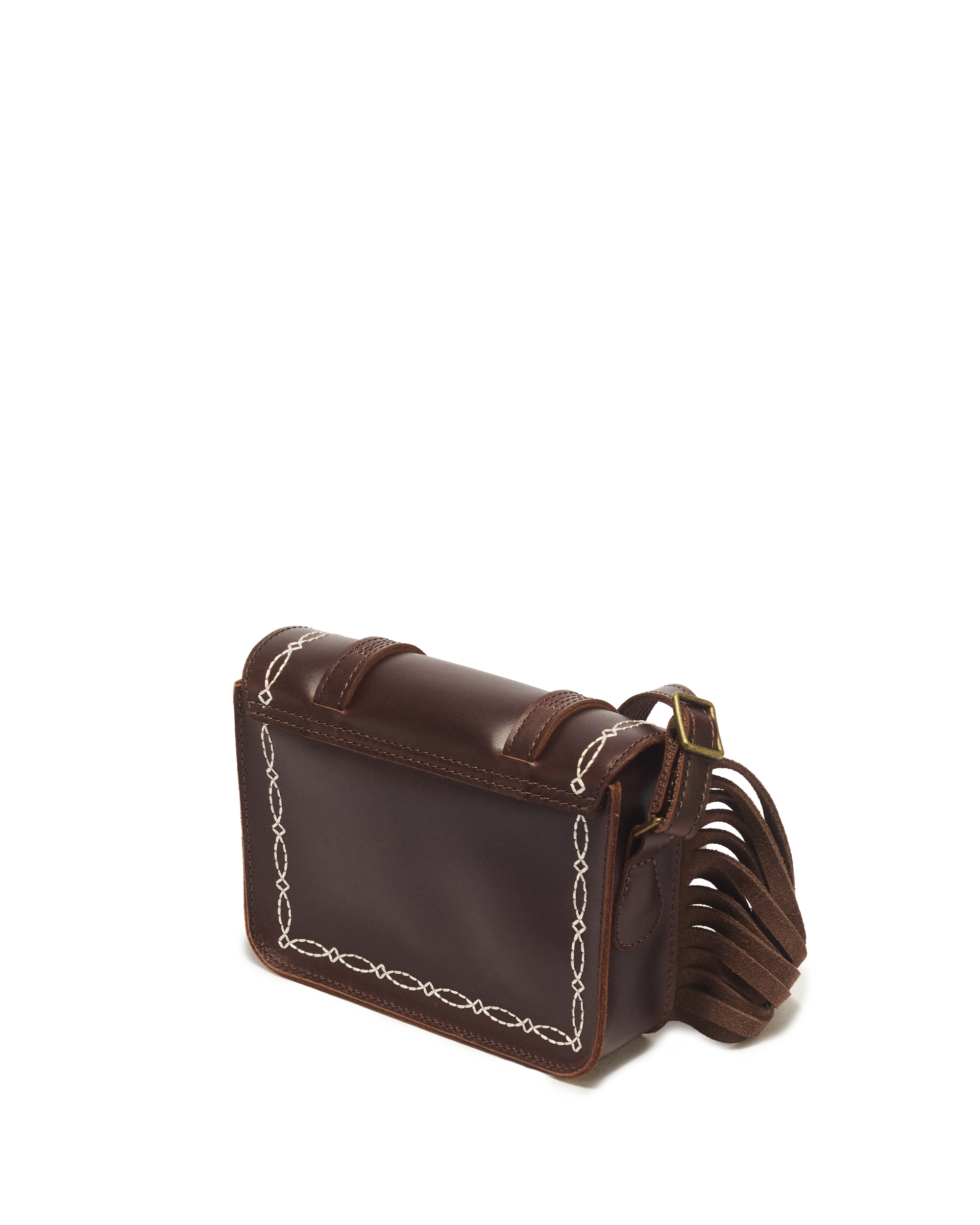 7 Inch Desert Rodeo Leather & Suede Satchel